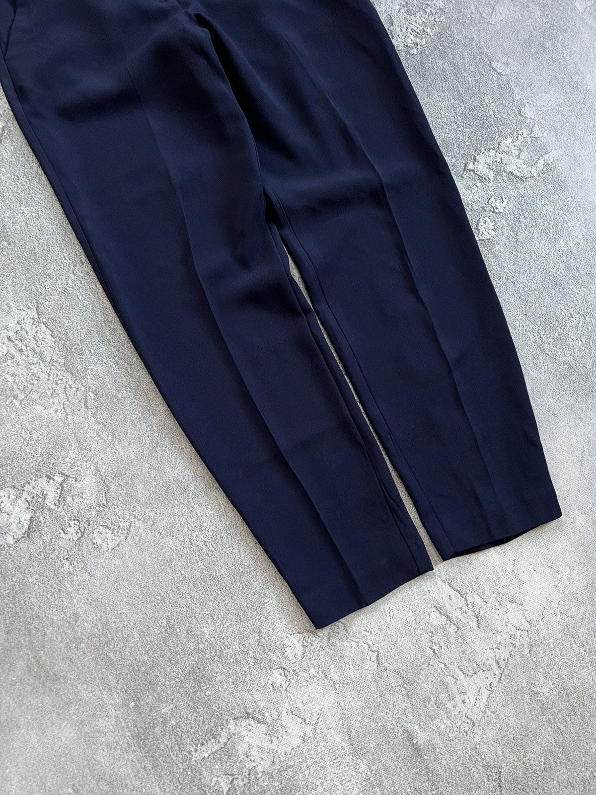 Sezane Sezane Trousers Navy Acetate Skinny Leg Dress Pants Size 36 Size 25" / US 0 / IT 36 - 2 Thumbnail