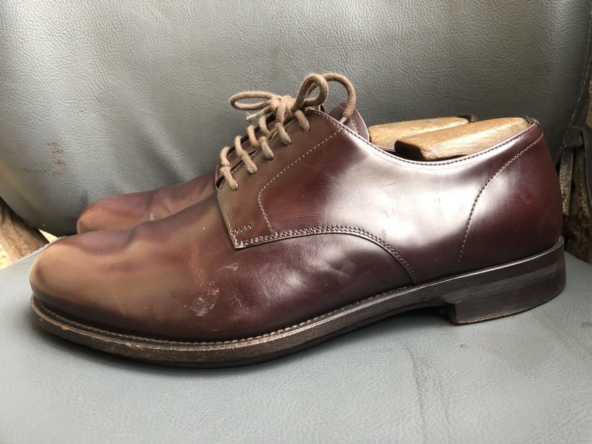 Prada PRADA Brown Leather Men’s Derby Dress shoes Size 7.5 Size US 7.5 / EU 40-41 - 4 Thumbnail