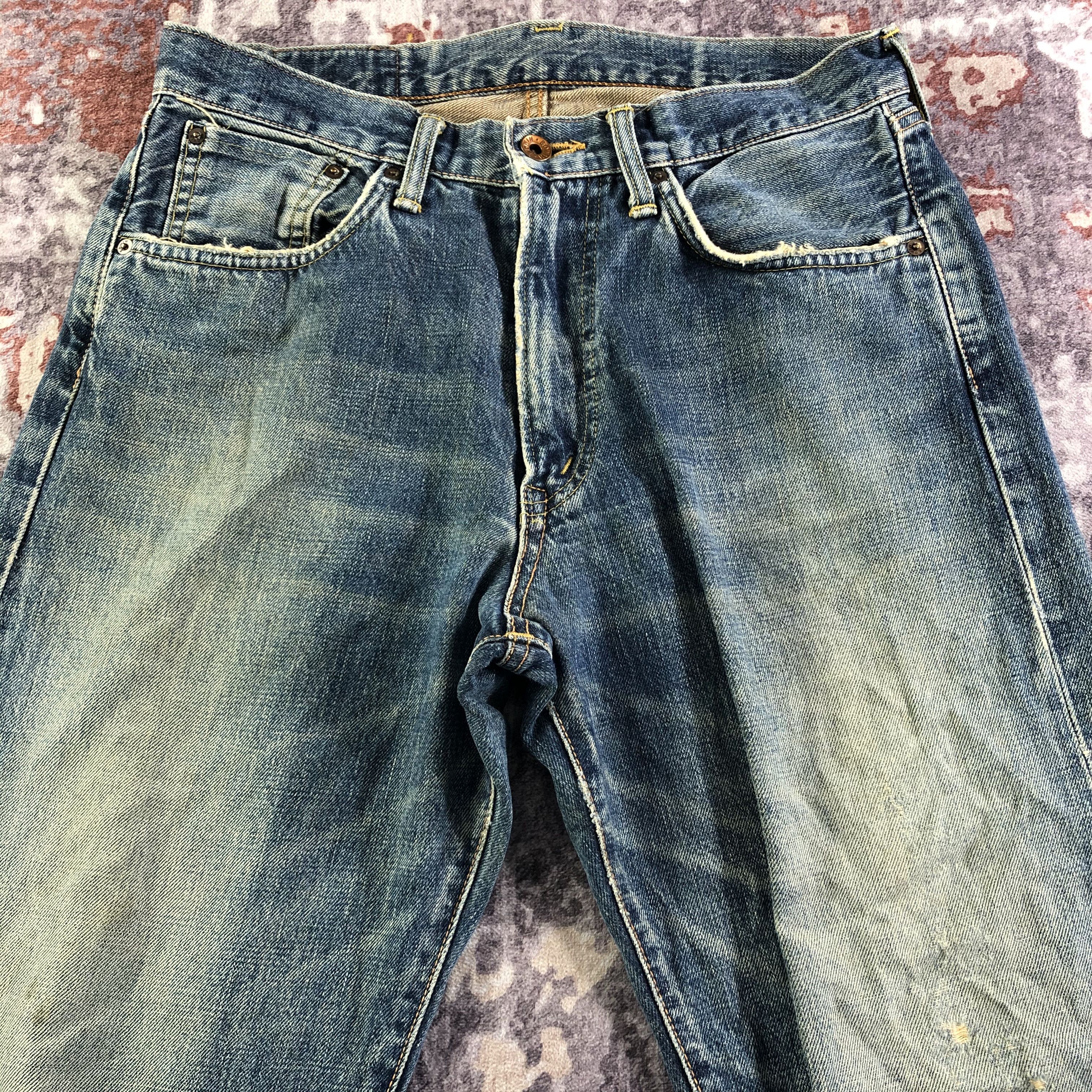 Edwin Vintage Blue Wash Edwin 505 Selvedge Jeans-JM3614 Size US 31 - 3 Thumbnail