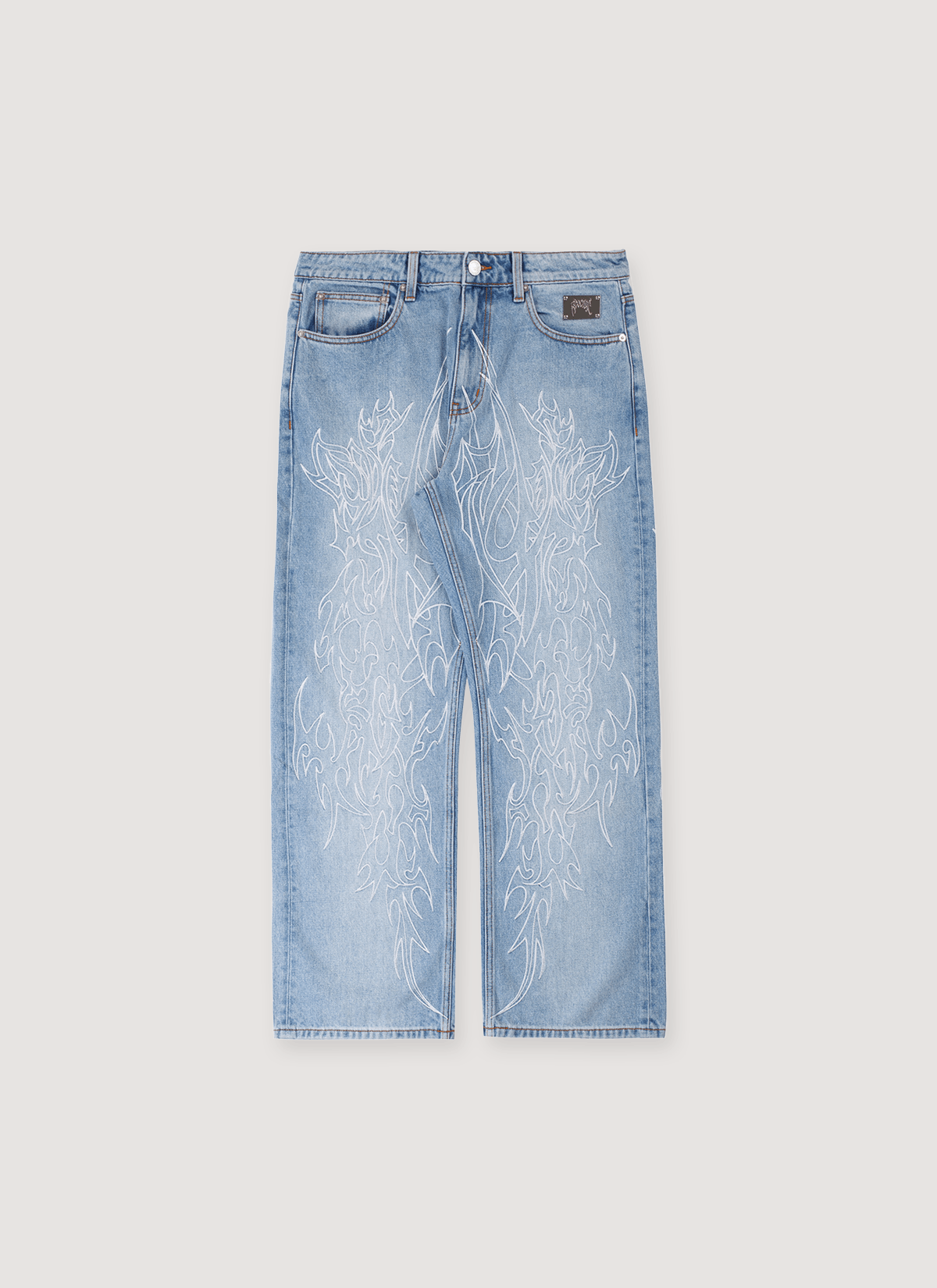 Revenge Tribal Cross Denim Jeans Indigo Size US 30 / EU 46 - 1 Thumbnail