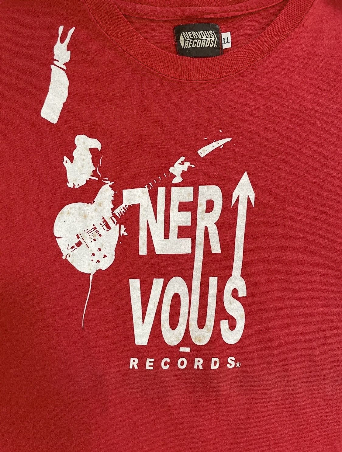 Vintage Vintage Nervous Records T-Shirt Size US L / EU 52-54 / 3 - 7 Thumbnail