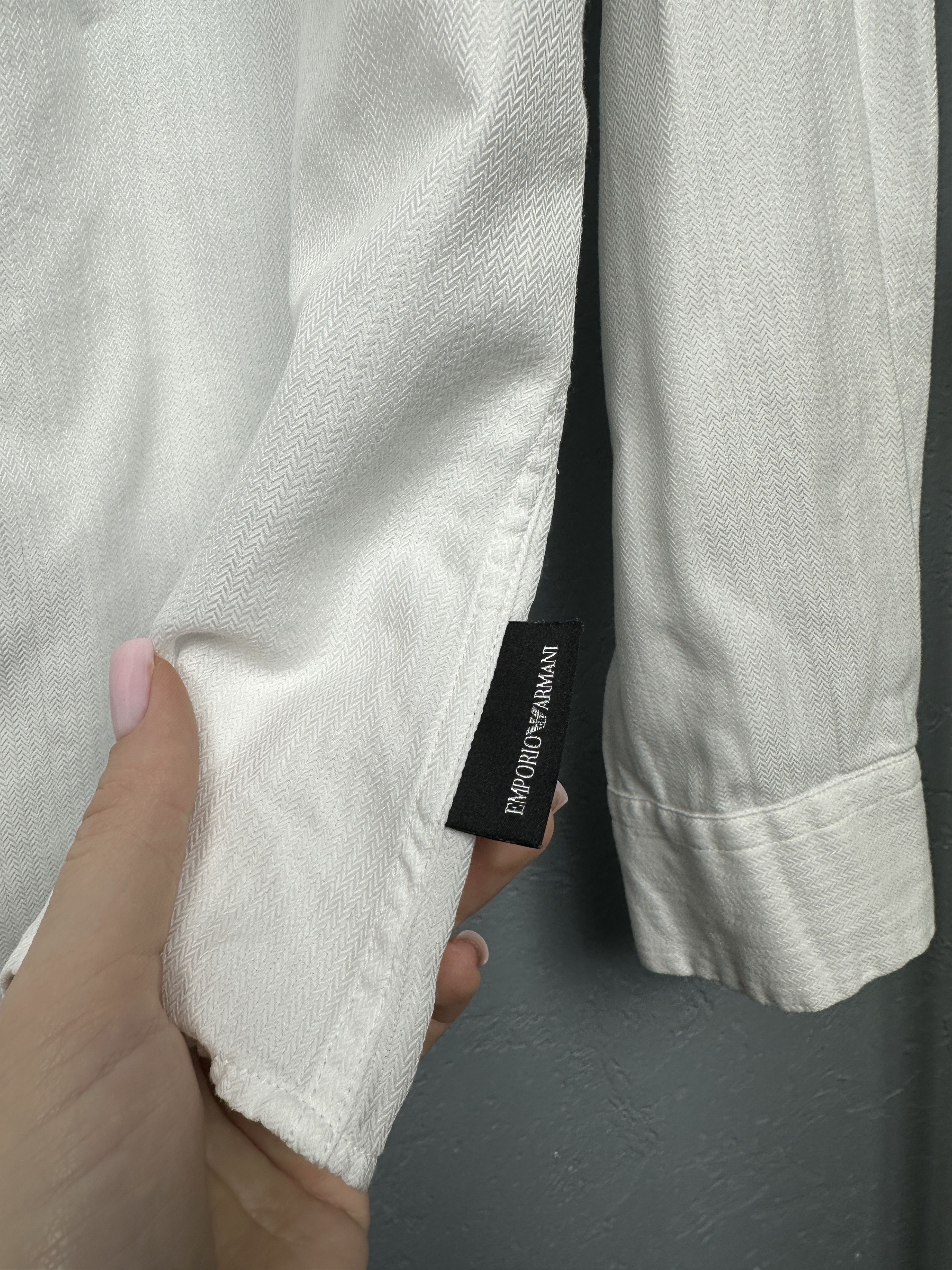 Emporio Armani Emporio Armani Mens Long Sleeve Collarless Shirt Size US L / EU 52-54 / 3 - 6 Thumbnail