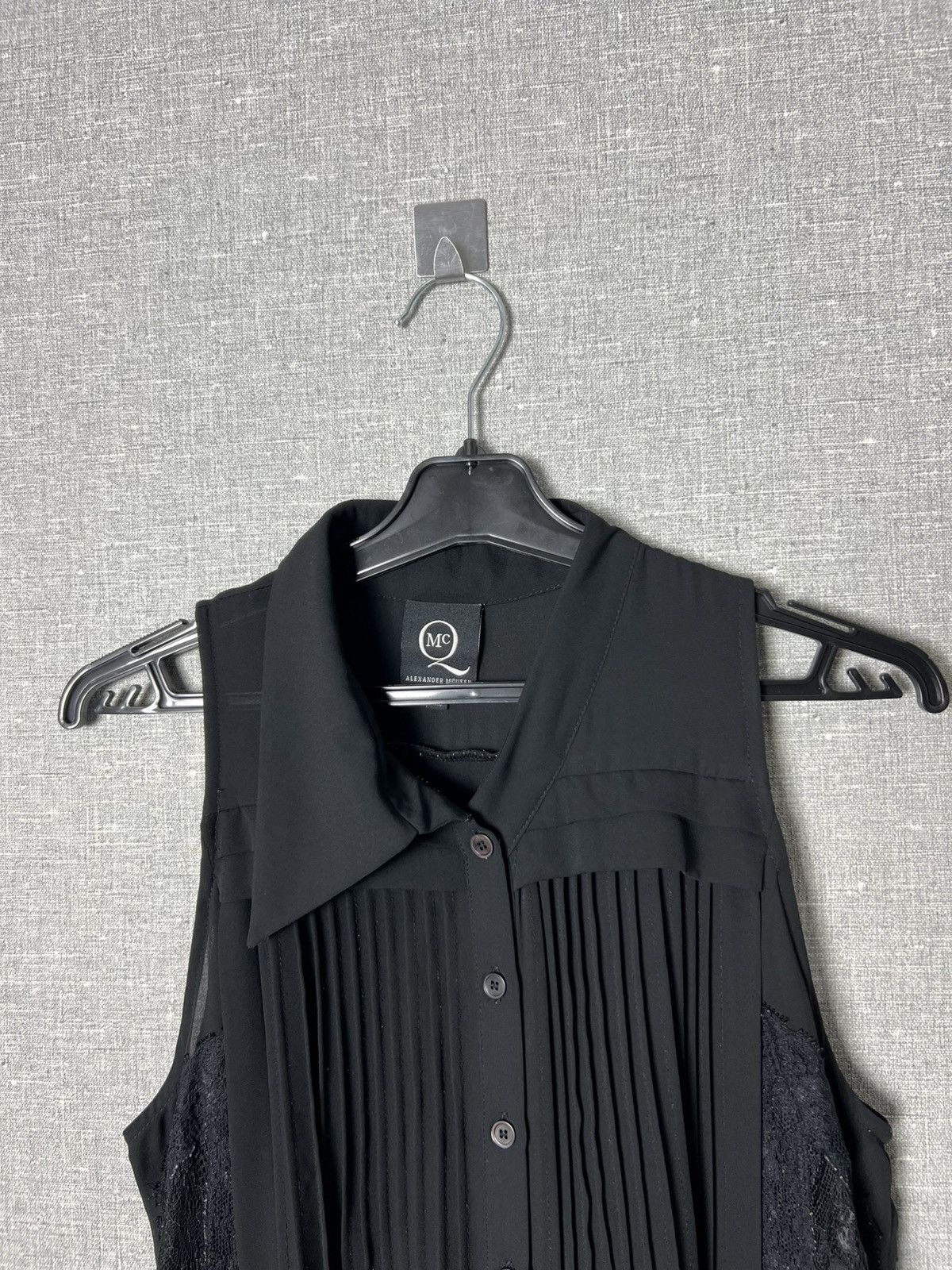 Alexander McQueen McQ Alexander McQueen Sleeveless Pleated Ruffle Shirt Dress Size S / US 4 / IT 40 - 3 Thumbnail