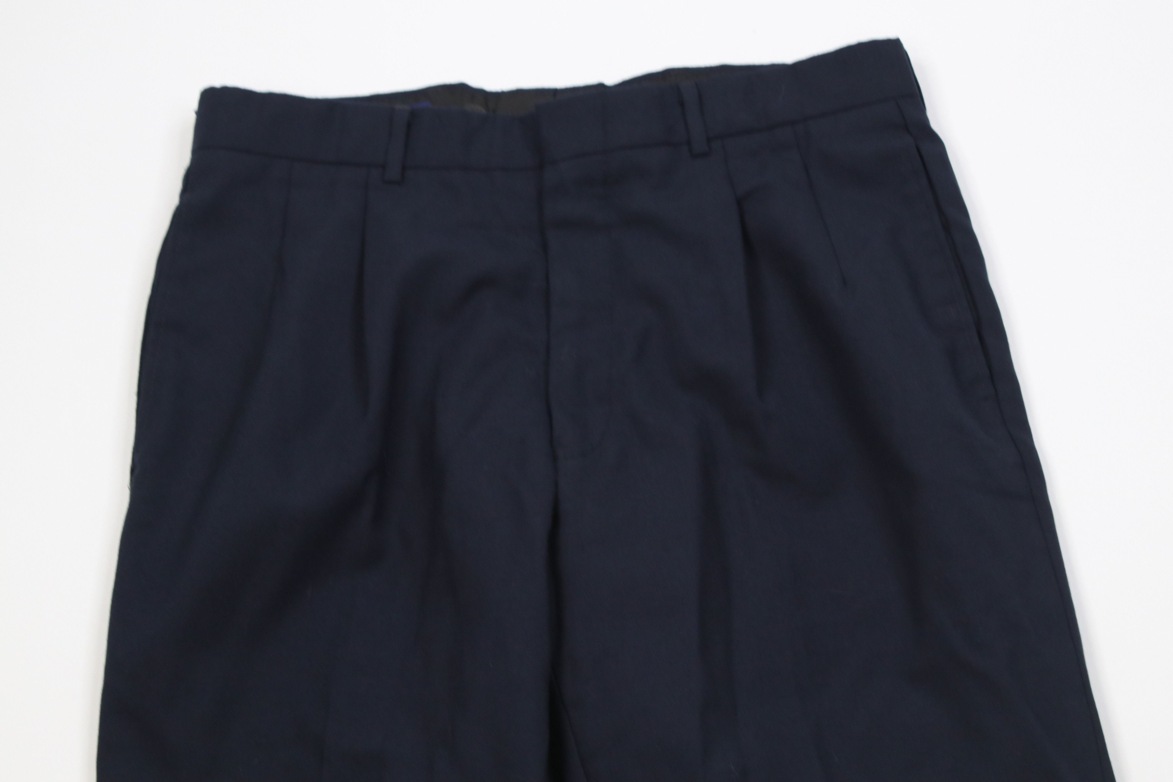 Vintage Vintage 70s Streetwear Wool Wide Leg Chino Pants Blue USA Size US 32 / EU 48 - 2 Thumbnail
