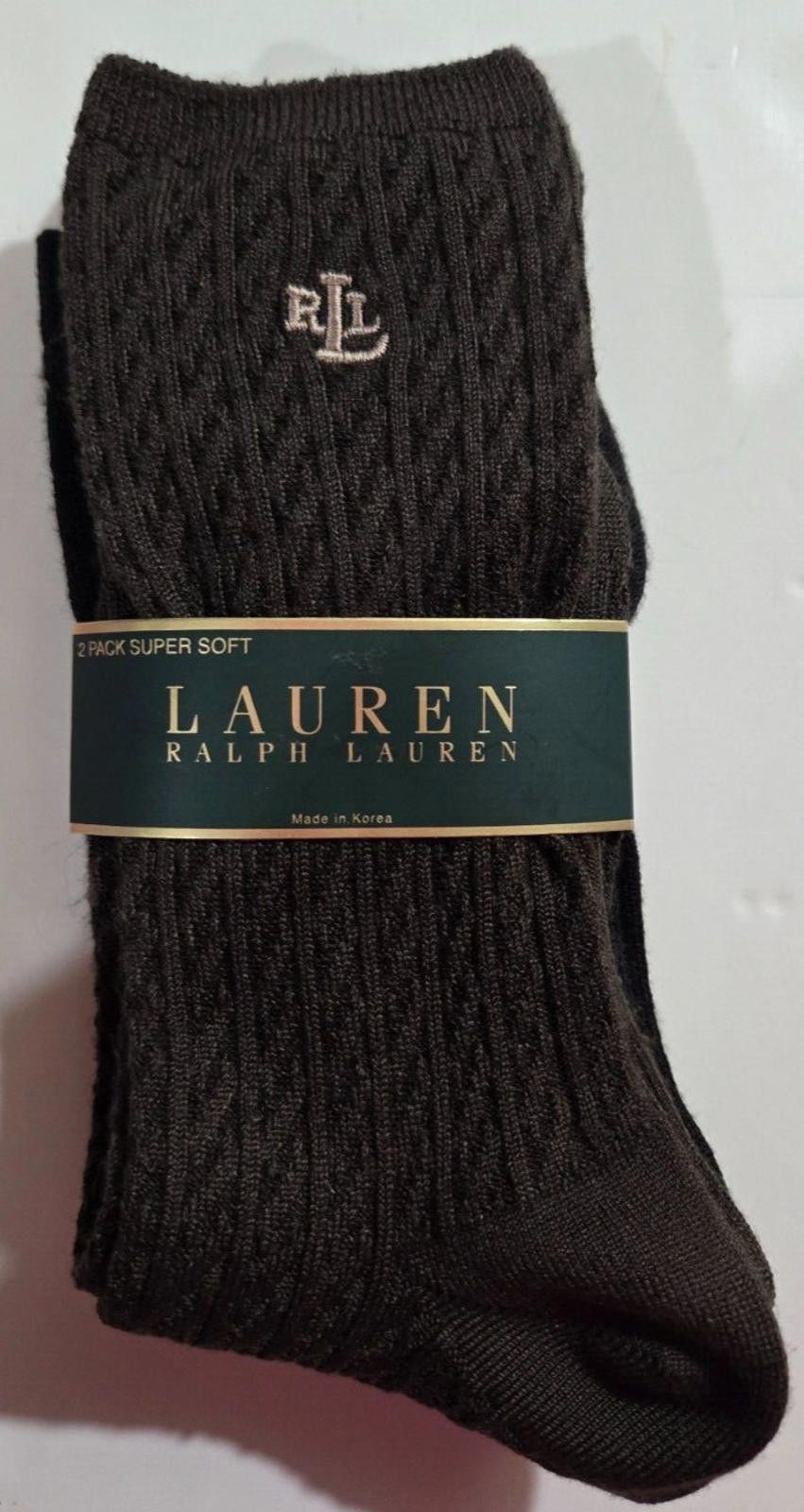 Polo Ralph Lauren Lauren Ralph Lauren Socks 2 Pack Super Soft Trouser NWT Size ONE SIZE - 3 Thumbnail