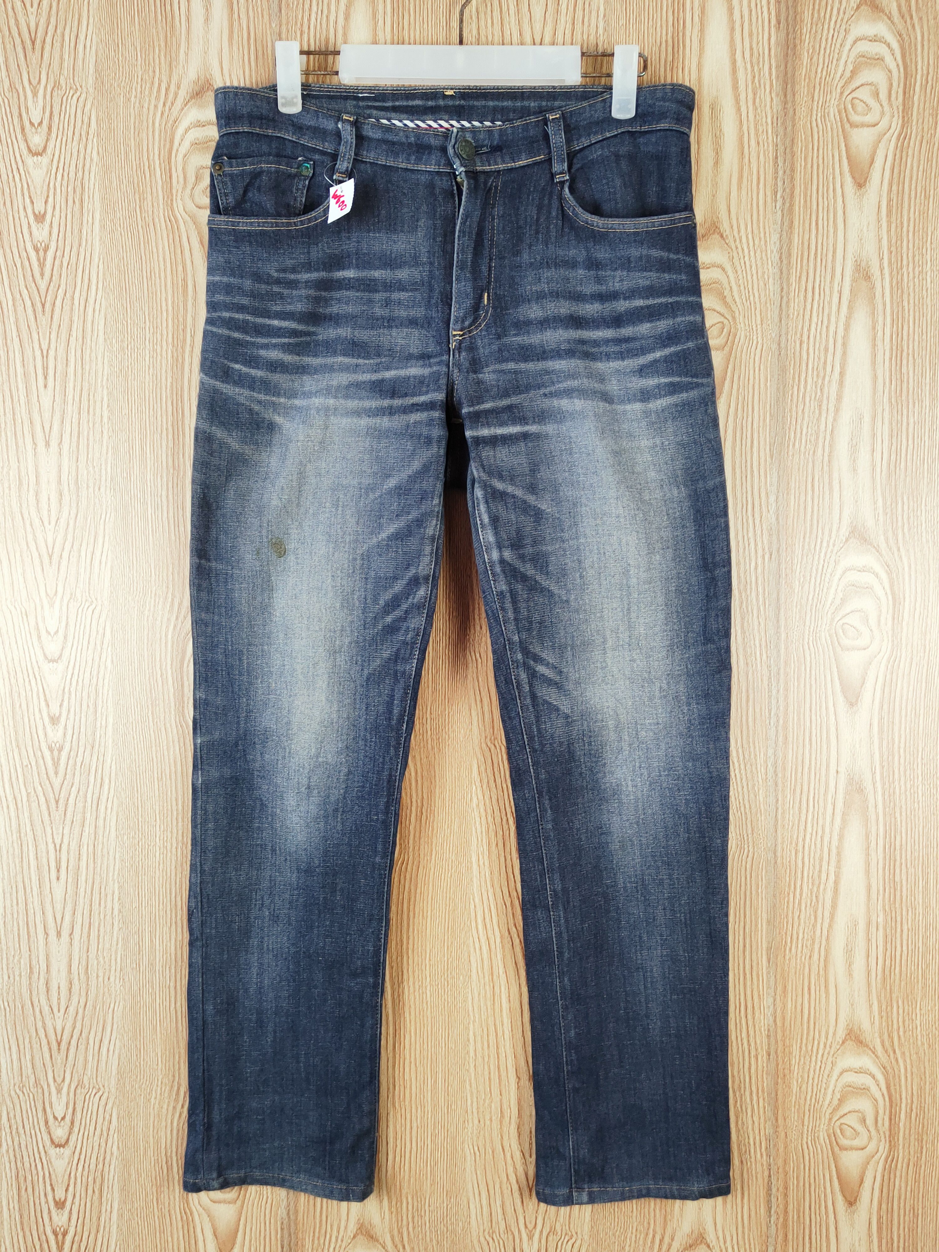 Edwin Edwin vintage Dark Blue Distressed Ripped Jeans #W600 Size US 30 / EU 46 - 1 Thumbnail
