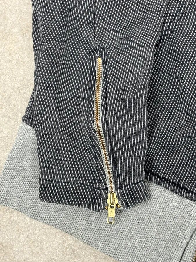 Diesel 2000s Diesel Grey Striped Cozy Zip-up Hoodie Size US L / EU 52-54 / 3 - 9 Thumbnail