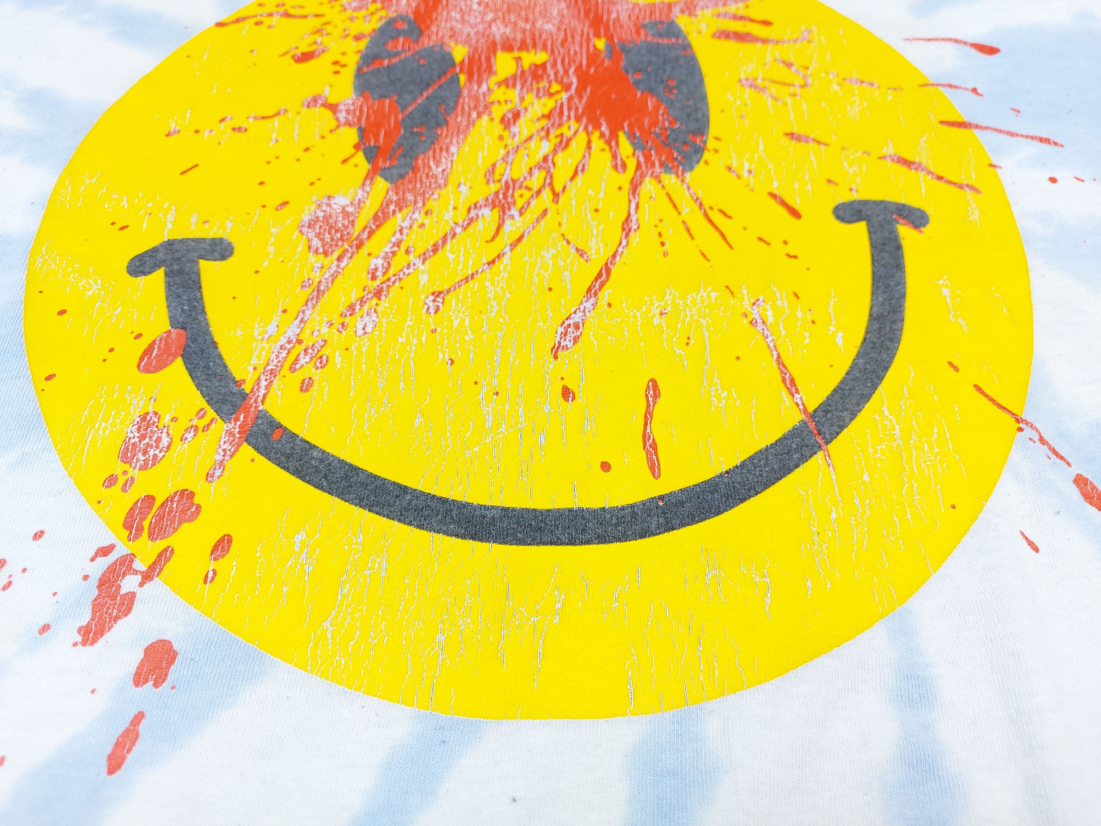 AWGE × Playboi Carti × Rap Tees AWGE x Playboy Carti Smiley Face Die Lit Neon Tour TEE Size US L / EU 52-54 / 3 - 5 Thumbnail