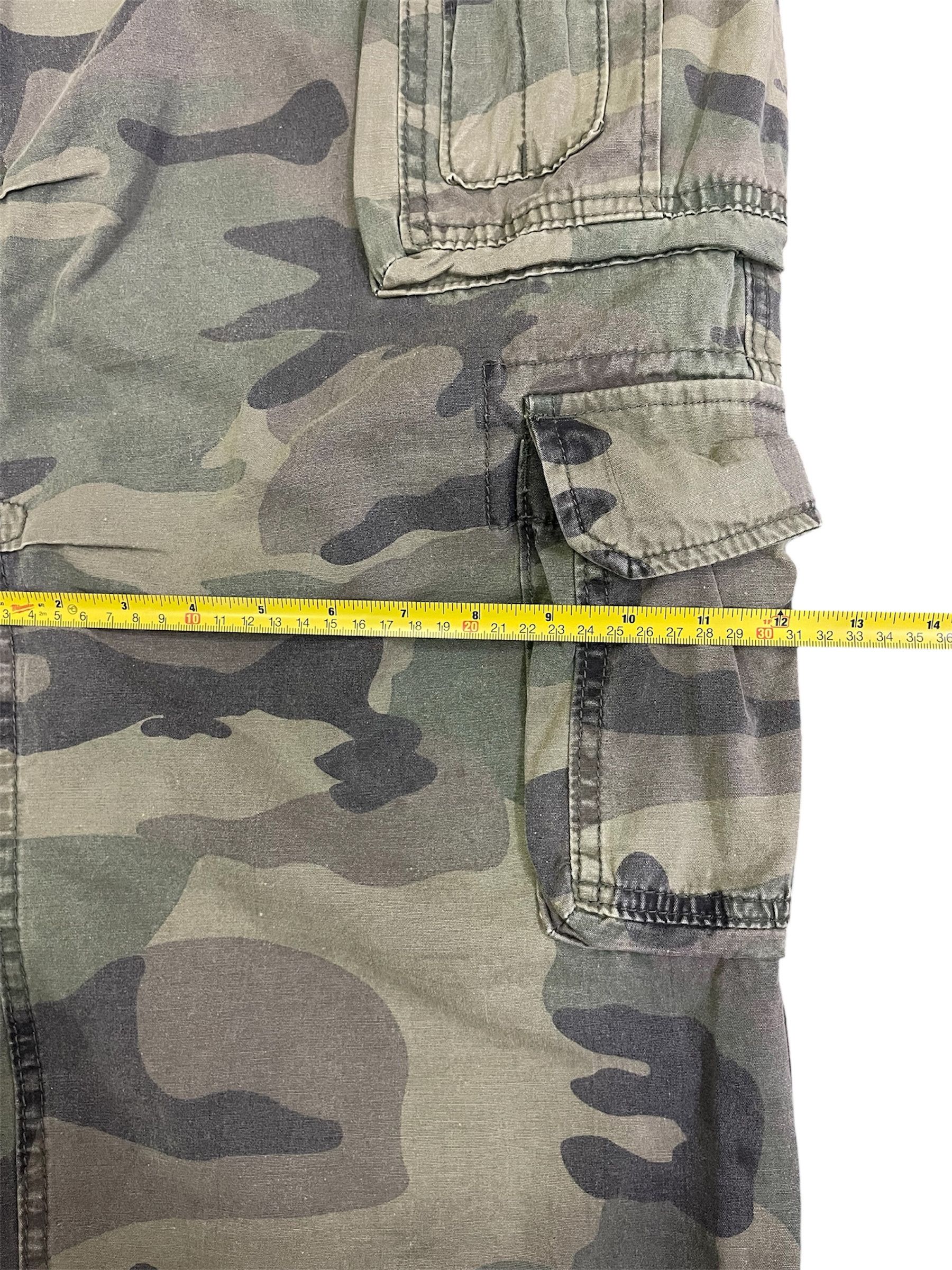 Abercrombie & Fitch Vtg Style A&F Camouflage Faded of the Day Baggy Army Size US 34 / EU 50 - 15 Thumbnail