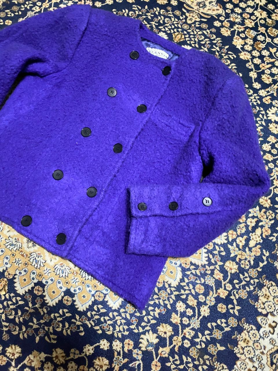 Lanvin Lanvin Paris Wool Coat Purple Size S / US 4 / IT 40 - 4 Thumbnail