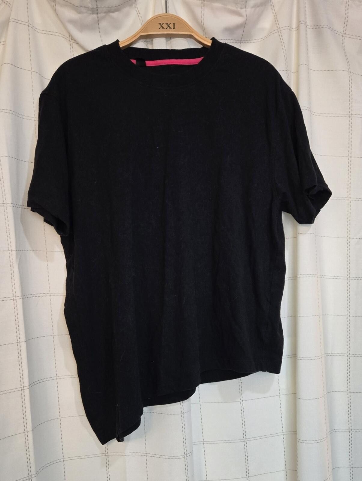 Esprit Esprit Linen Blend Asymmetrical Hem Tee- Black Size L / US 10 / IT 46 - 1 Thumbnail