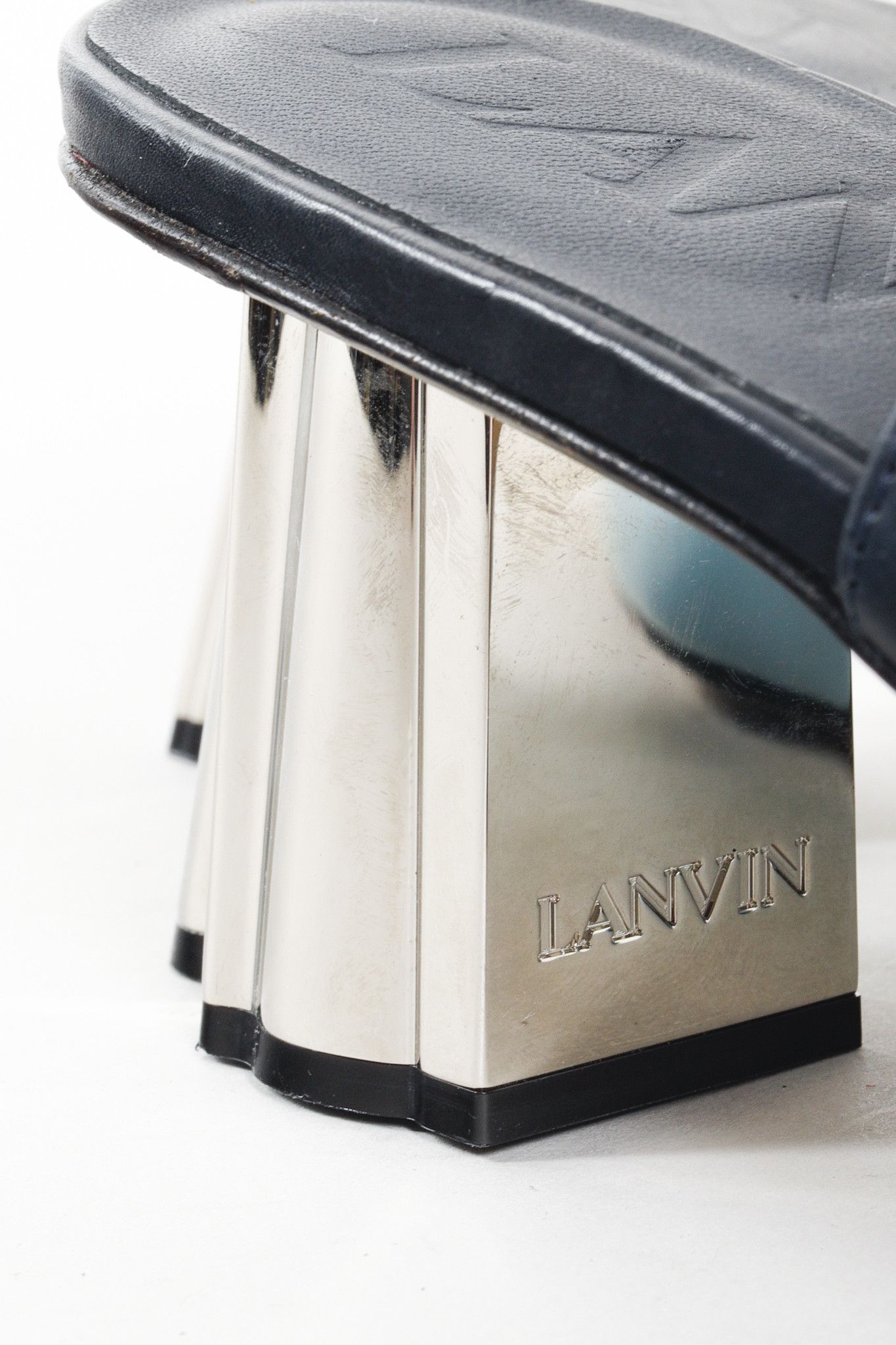Lanvin Lanvin M&E Leather Slingback Heels Size US 8 / IT 38 - 8 Thumbnail