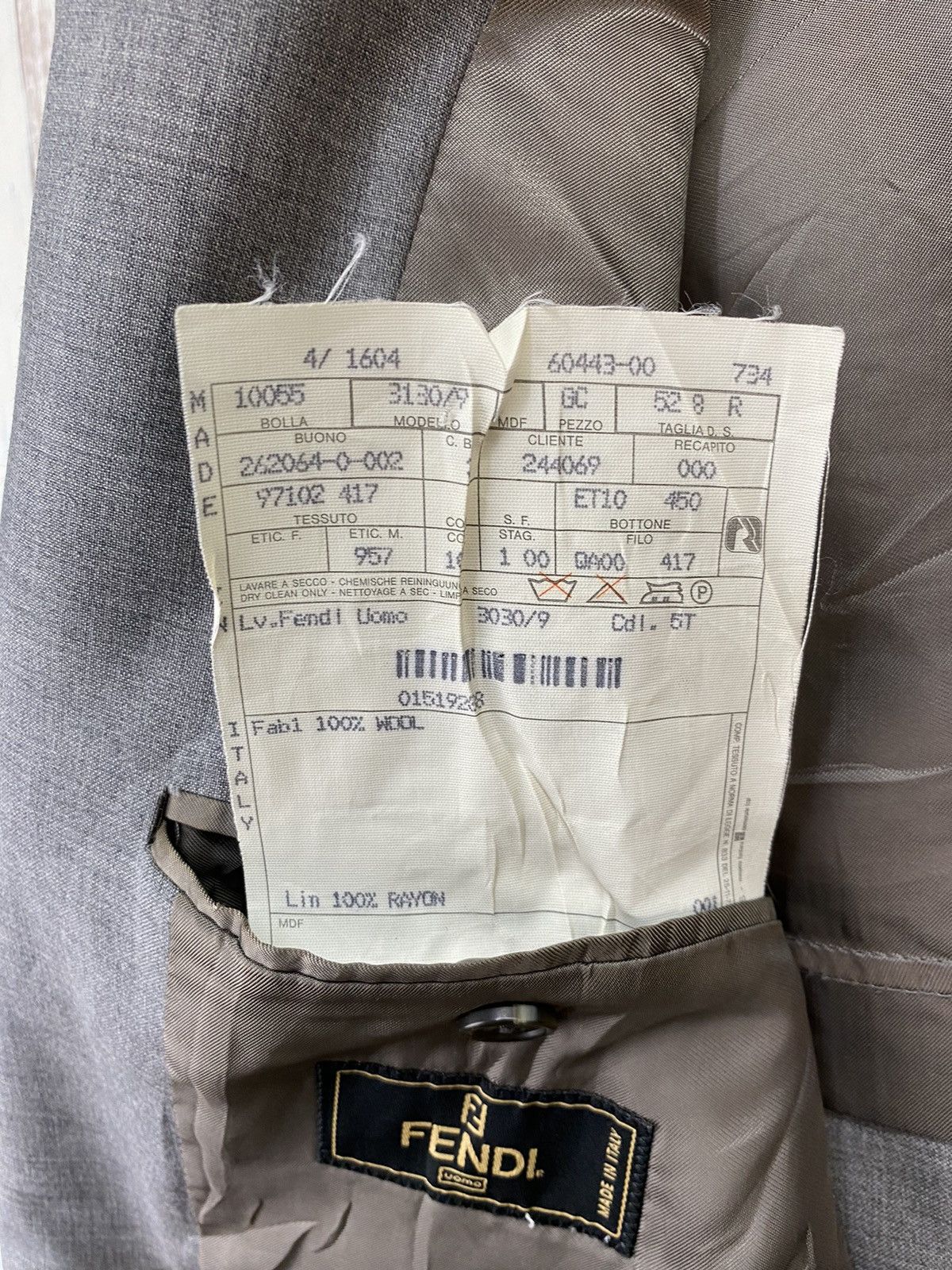 Fendi Fendi Grey Wool Blazer Size 52R - 9 Thumbnail