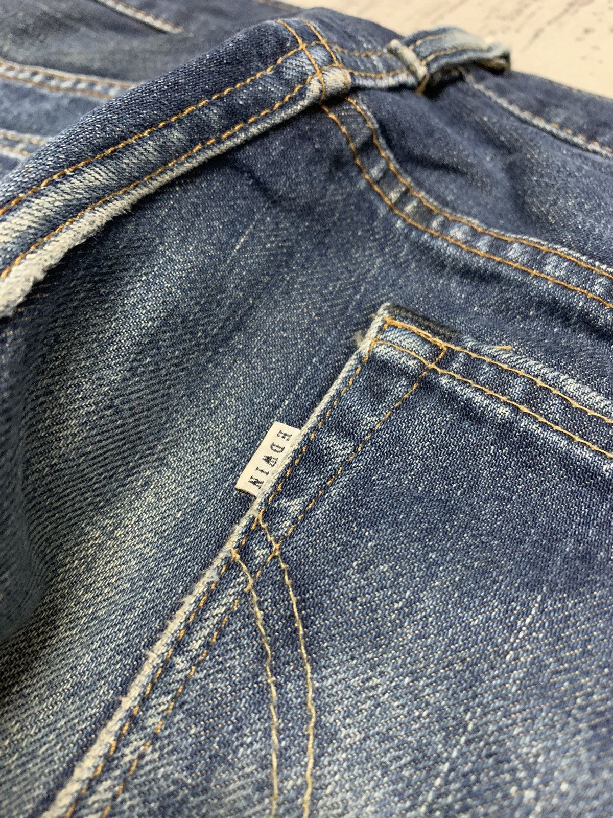 Japanese Brand Vintage Edwin Lot 503 Distressed Mud Wash Denim Jeans 32x28 Size US 32 / EU 48 - 16 Thumbnail