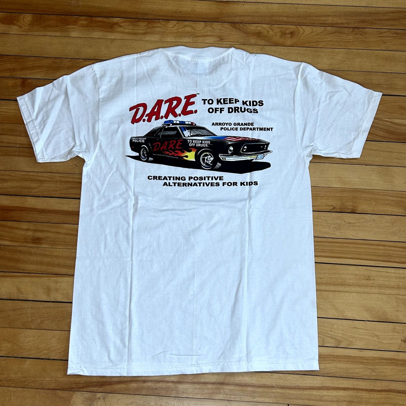 Hanes Y2K DARE Cop Car T-Shirt Medium Size US M / EU 48-50 / 2 - 1 Thumbnail