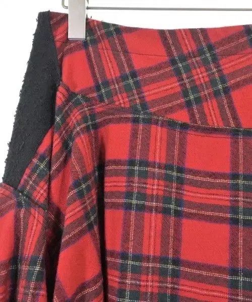 Comme des Garcons Comme Des Garcons size M Red and Black Plaid Asymmetrical Size 22" - 2 Thumbnail