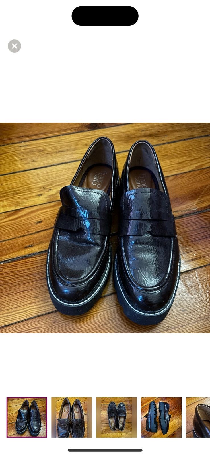 Franco Sarto Franco Sarto Brown Patent Leather Loafers Size: 8 Size US 8 / IT 38 - 3 Thumbnail
