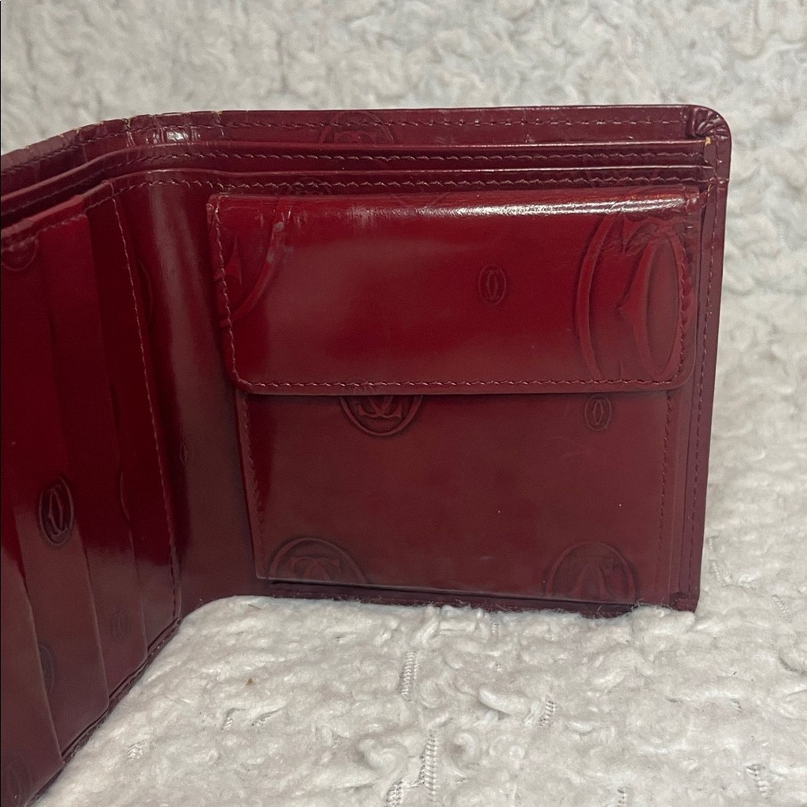 Cartier Cartier Happy Birthday Vernis Bifold Wallet Bordeaux Size ONE SIZE - 5 Thumbnail