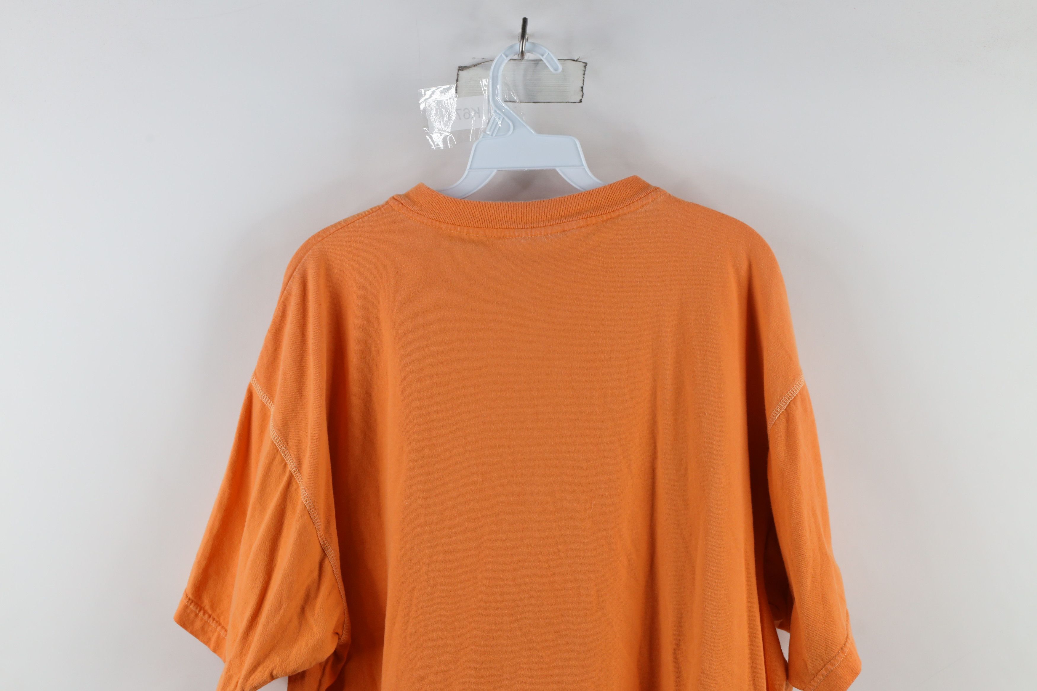 Vintage Vintage 90s Streetwear Short Sleeve Henley T-Shirt Orange Size US XL / EU 56 / 4 - 8 Thumbnail