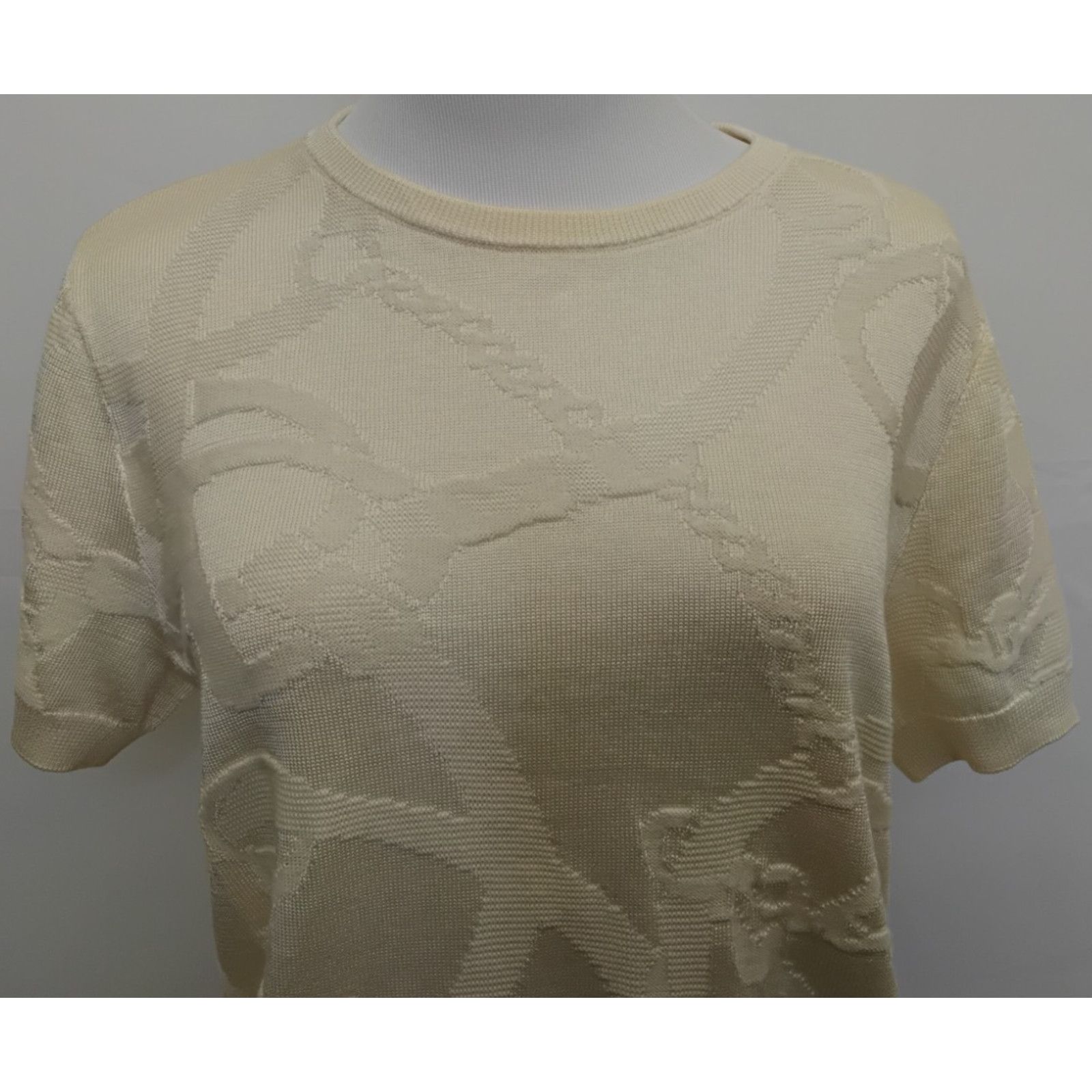 Ralph Lauren Ralph Lauren Women's Short Sleeve Sweater L Cream NWT Size XL / US 12-14 / IT 48-50 - 5 Thumbnail
