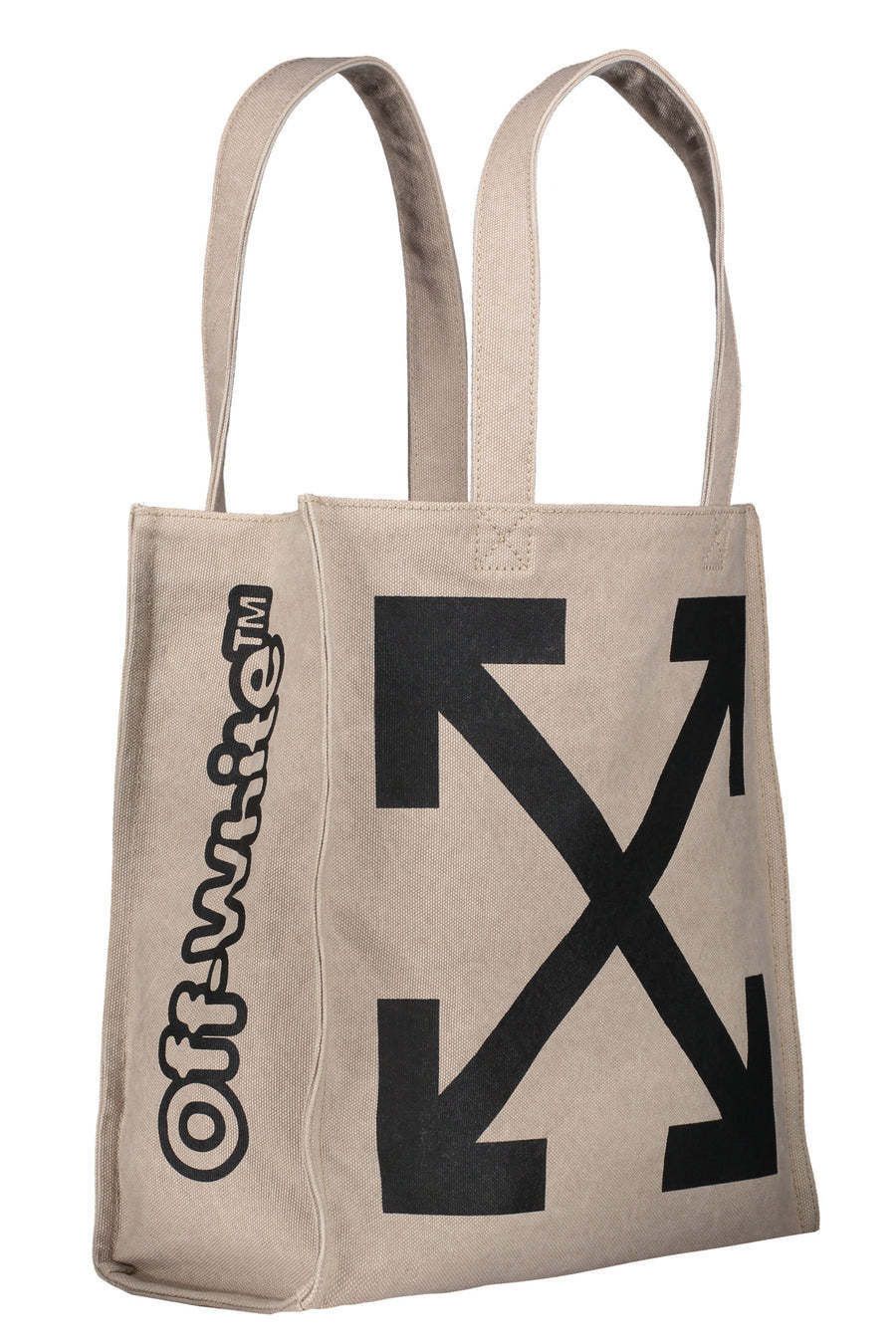 Off-White o1in1s1024 Q:3 / Size: OS / Quote Shopper 40 Bag Black/Beige Size ONE SIZE - 2 Thumbnail