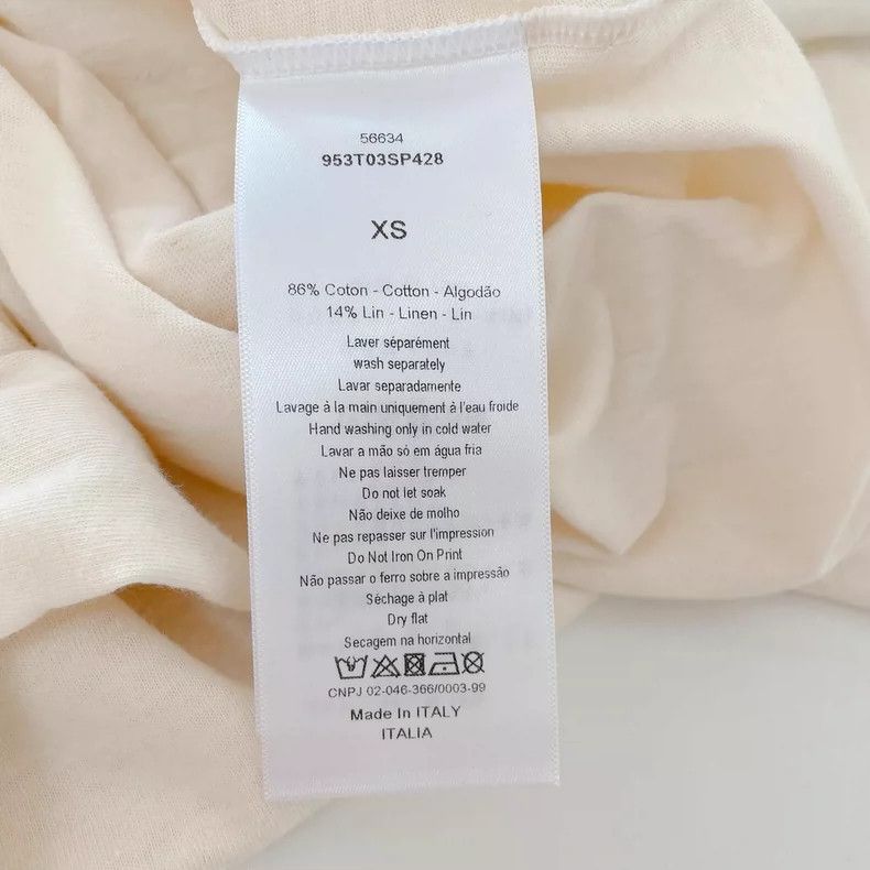 Dior Dior Beige printed T-shirt Size XS / US 0-2 / IT 36-38 - 7 Thumbnail