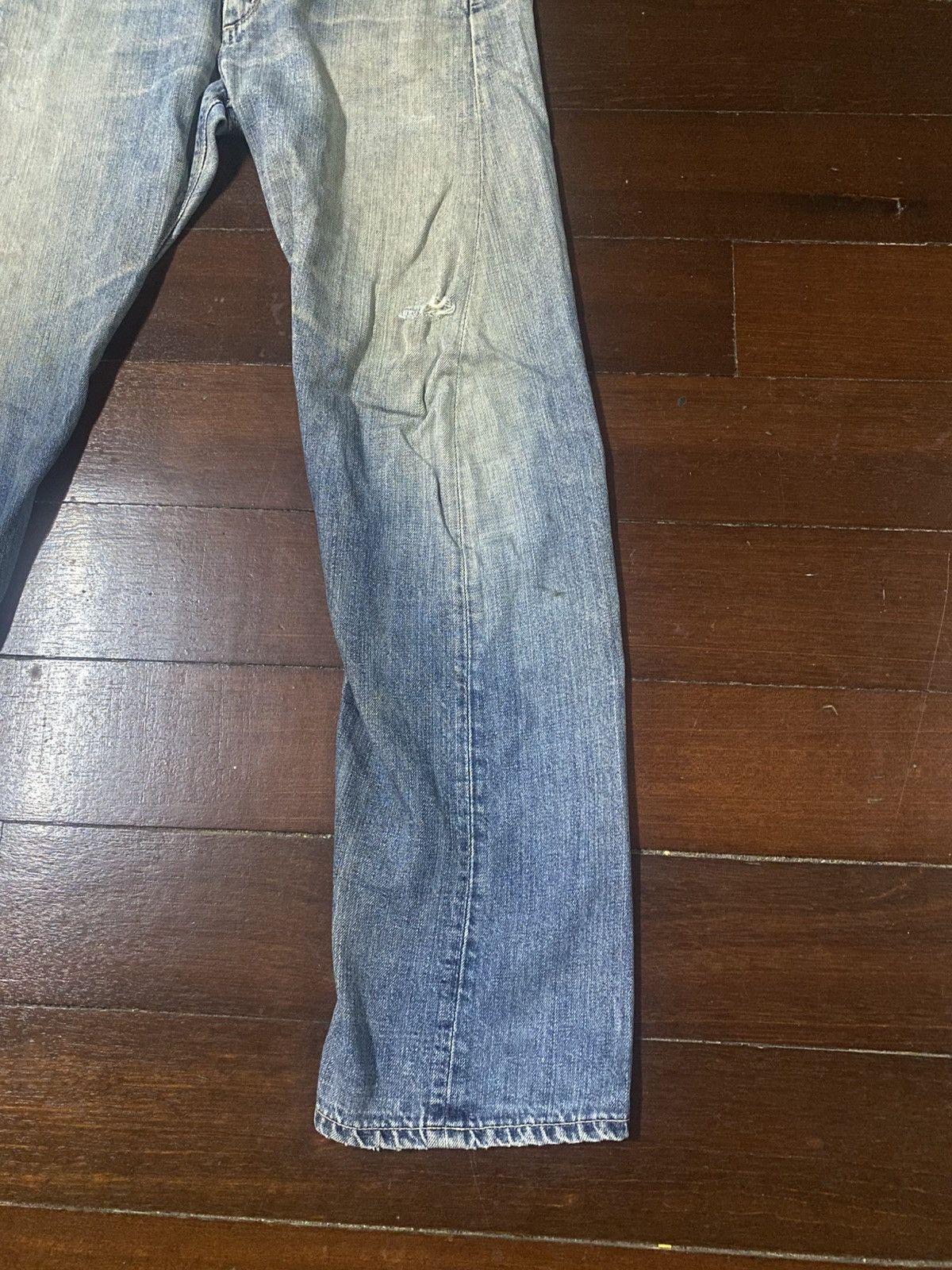 Lee Repro Vintage 50s Lee Jeans Sanforized mud wash distressed Size US 33 - 4 Thumbnail
