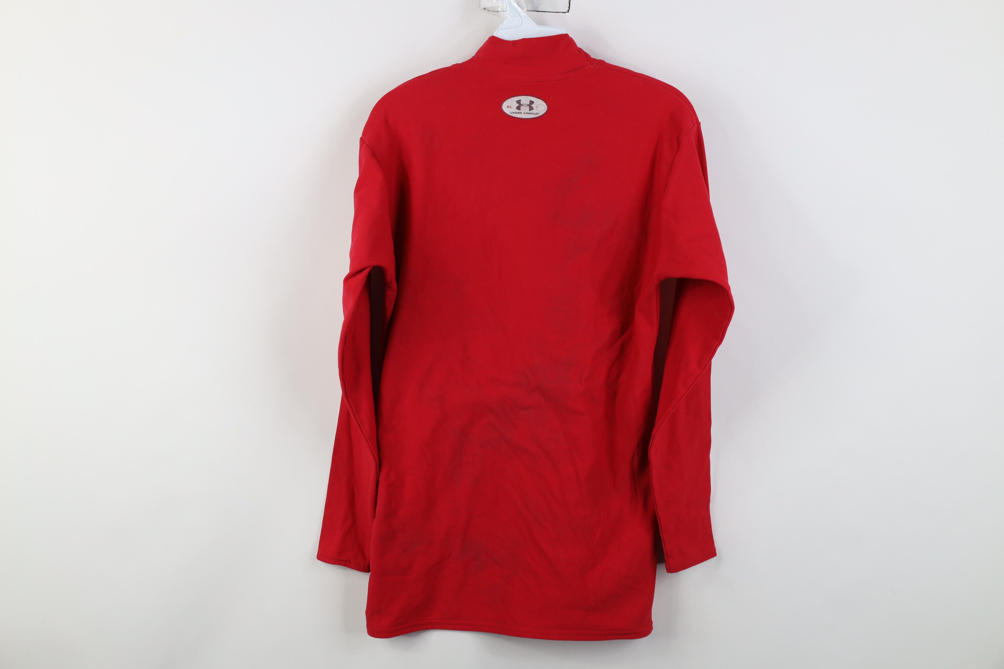 Under Armour Vintage Under Armour Mock Neck Long Sleeve T-Shirt Red Size US XL / EU 56 / 4 - 13 Thumbnail