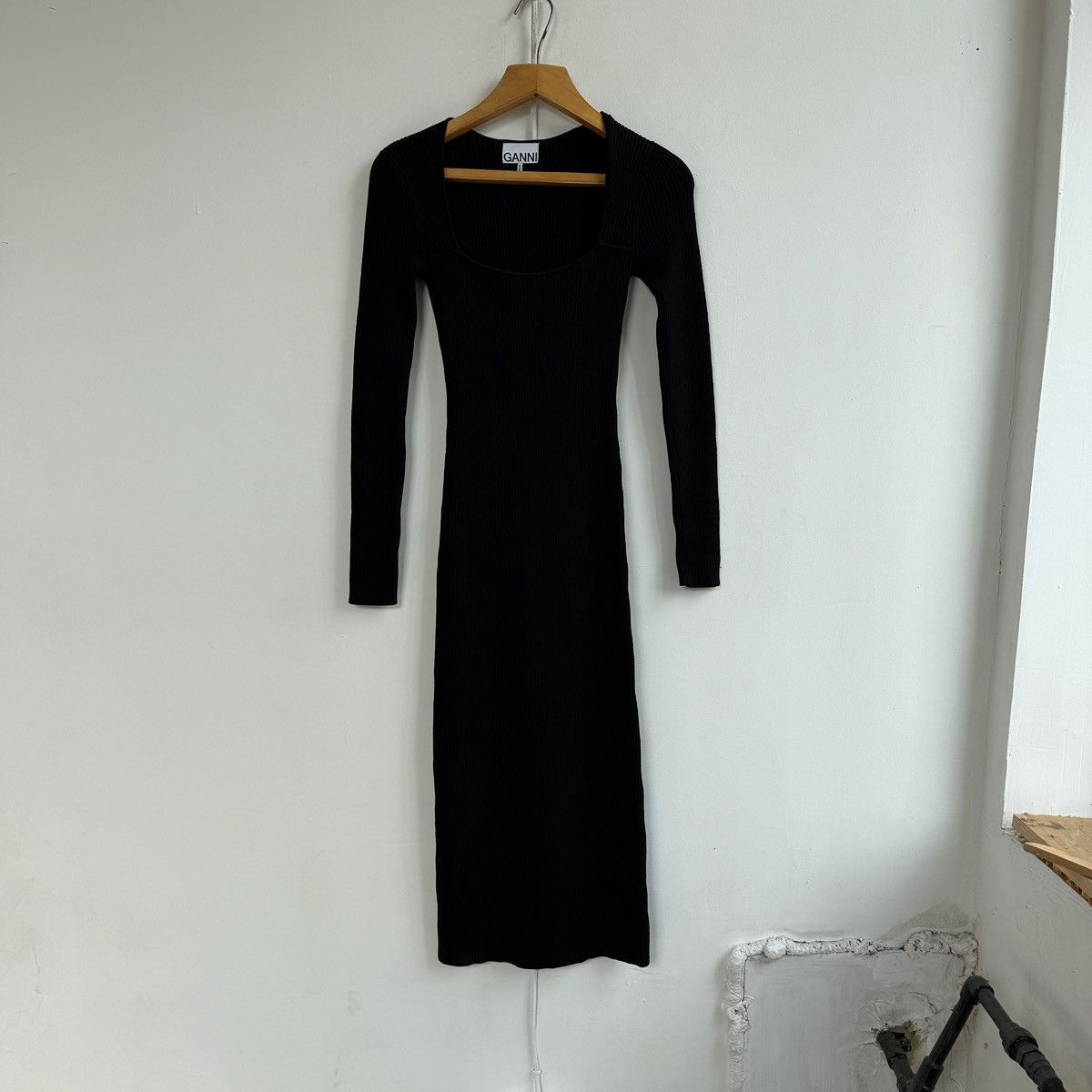 Ganni Ganni Maxi Black Dress Size S / US 4 / IT 40 - 1 Thumbnail