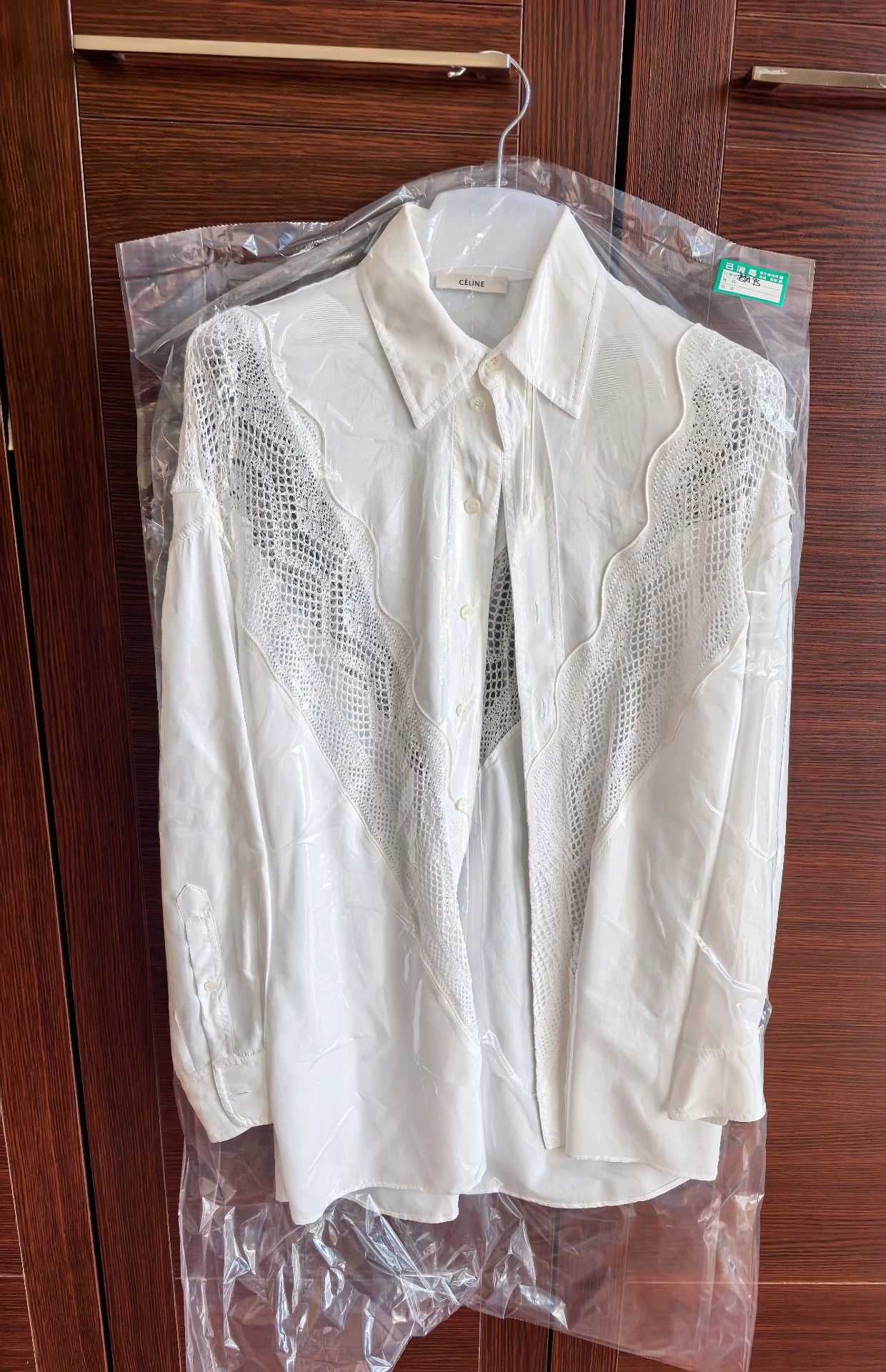 Celine Celine White Shirt Women's 36 Regular Fit Minor Flaw Hot Item Size XS / US 0-2 / IT 36-38 - 2 Thumbnail