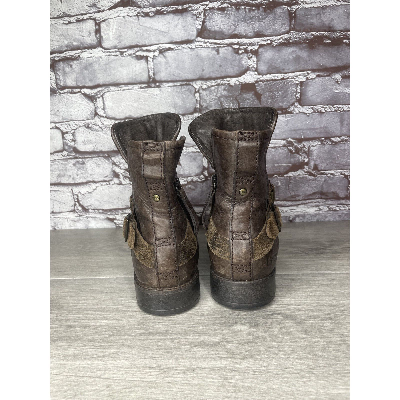 Ugg UGG® AUSTRALIA CYBELE STOUT LEATHER BIKER BOOTS Women Sz 5.5 Size US 5.5 / IT 35.5 - 17 Thumbnail