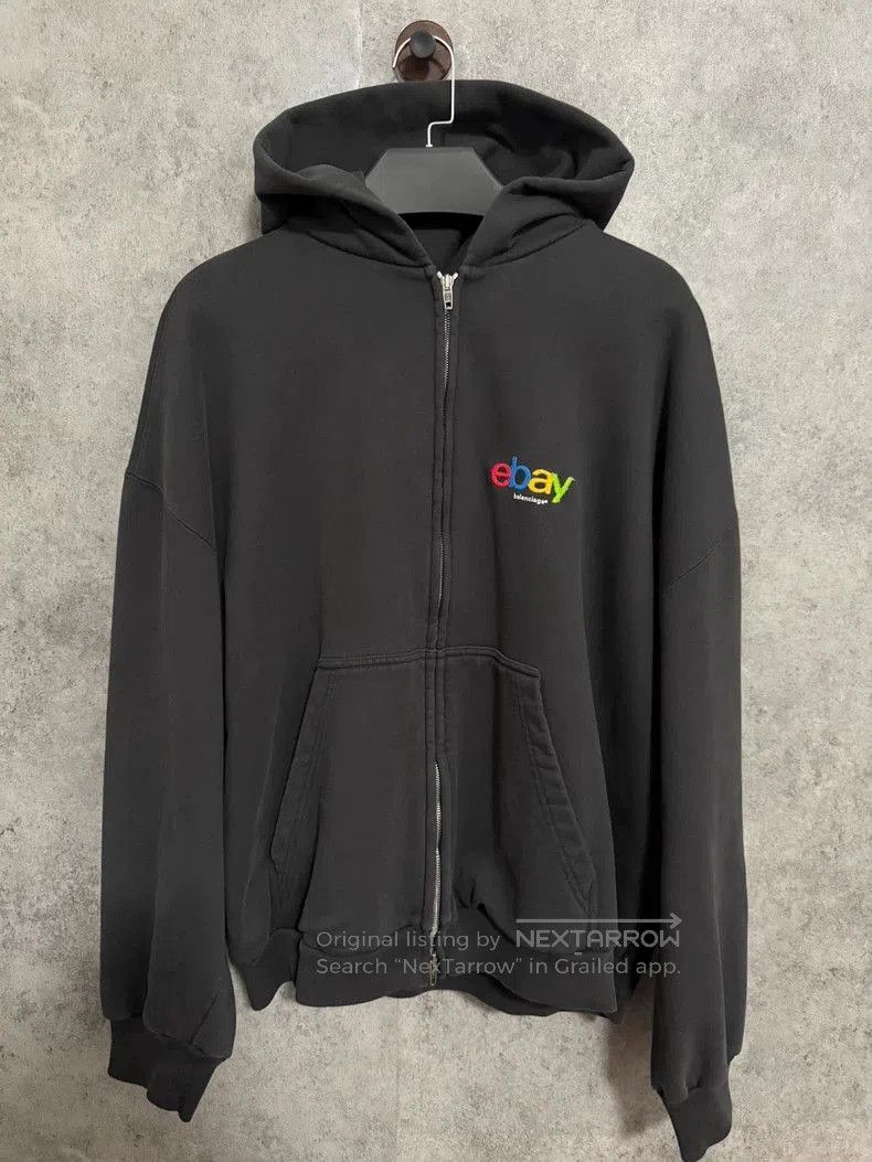 Balenciaga Balenciaga Eaby collaboration black zip-up hoodie. Size US XL / EU 56 / 4 - 2 Thumbnail