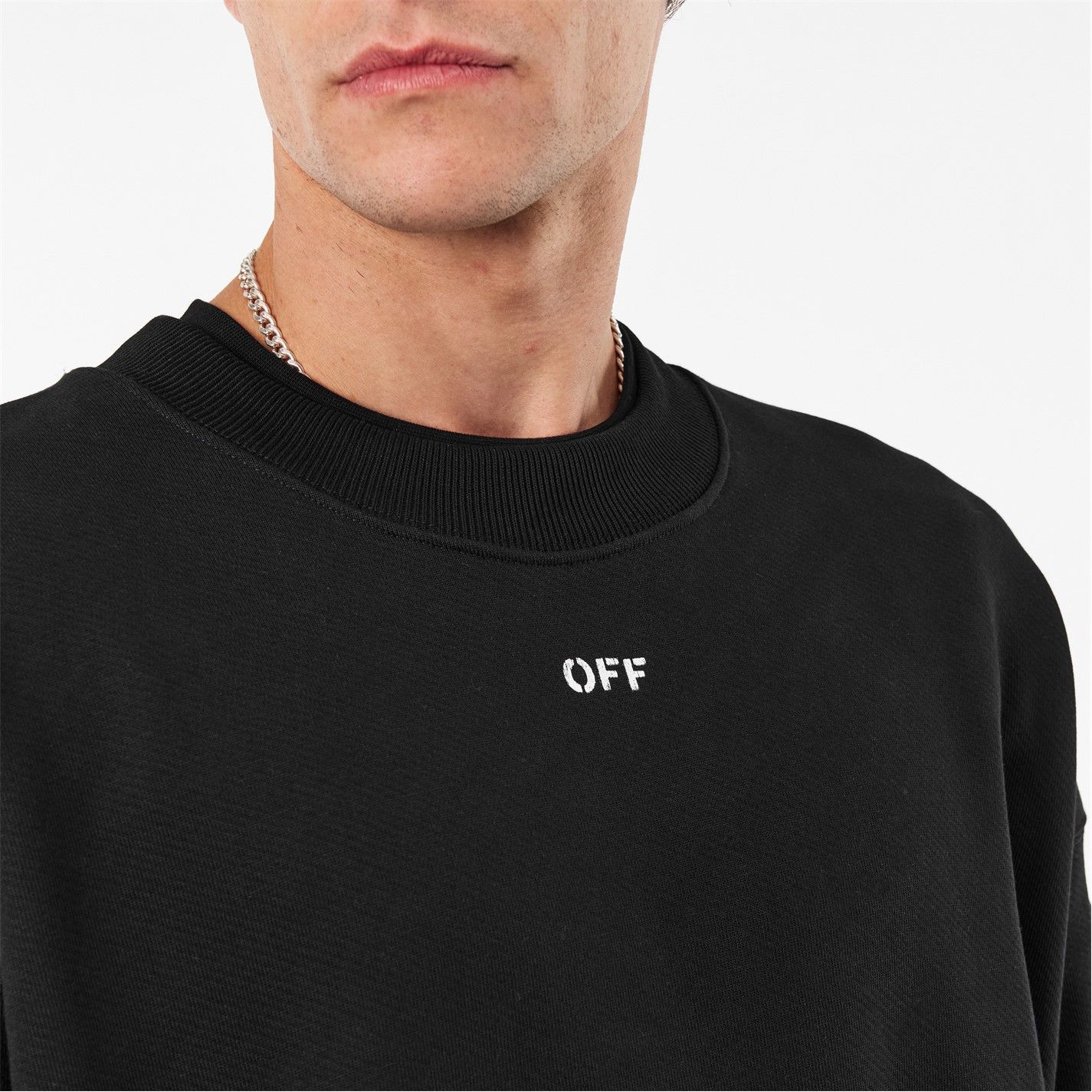 Off-White o1g2r1mq0226 Skate Contemporary Fit Crew Sweatshirt Black Size US XXL / EU 58 / 5 - 5 Thumbnail