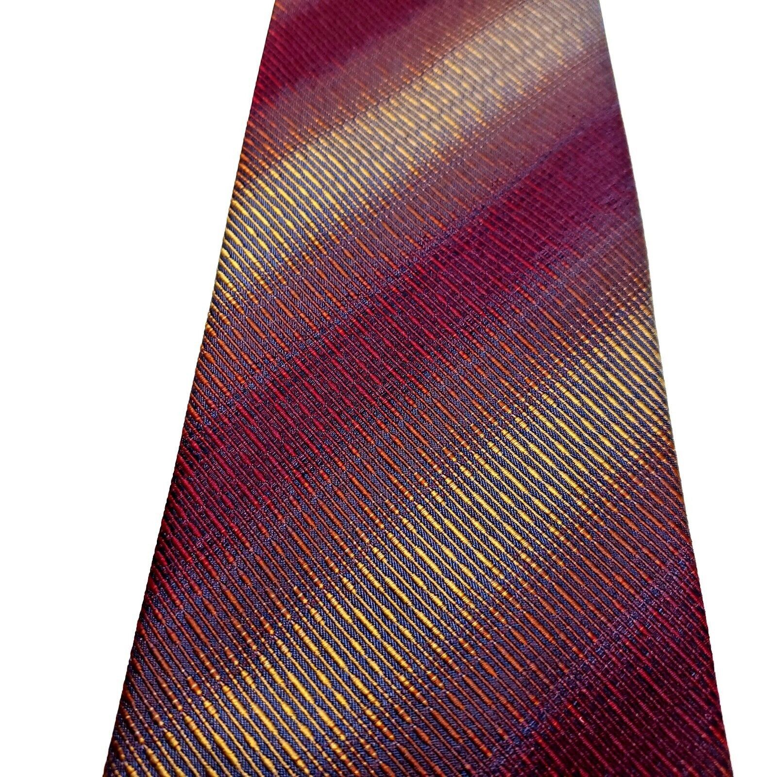 Kenneth Cole Kenneth Cole Silk Tie Red Woven Wide Size ONE SIZE - 2 Thumbnail
