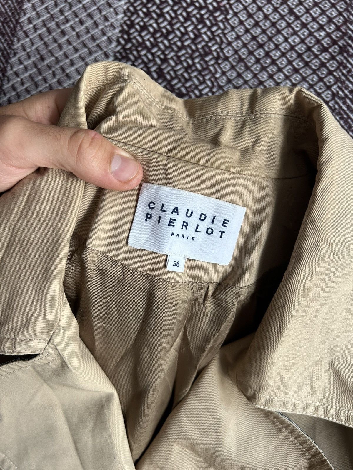 Vintage Claudie Pierlot Paris Trench Coat Luxury Style Avantgarde Size XS / US 0-2 / IT 36-38 - 8 Thumbnail