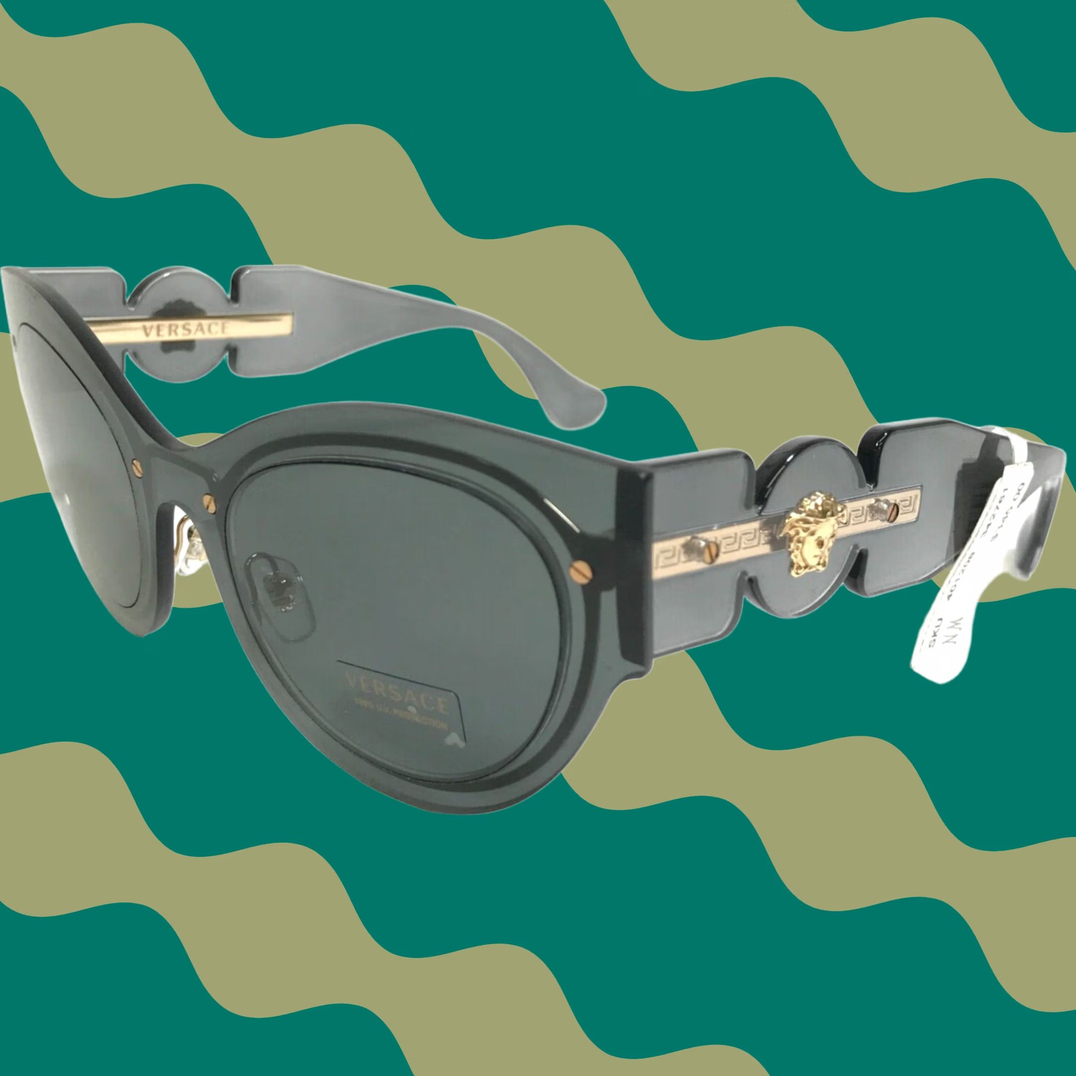 Versace Versace Sunglasses MOD.2270-D 1252/87 Gold Cat Eye Frames