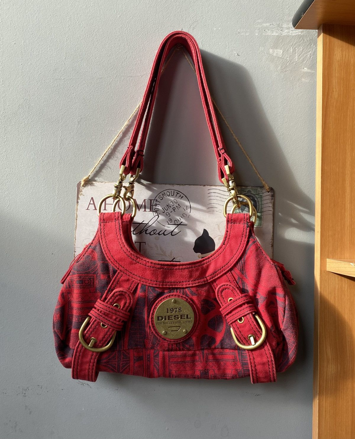 Diesel × Streetwear × Vintage DIESEL ⛽️ CRAZY Y2K BAG Metal Logo 
