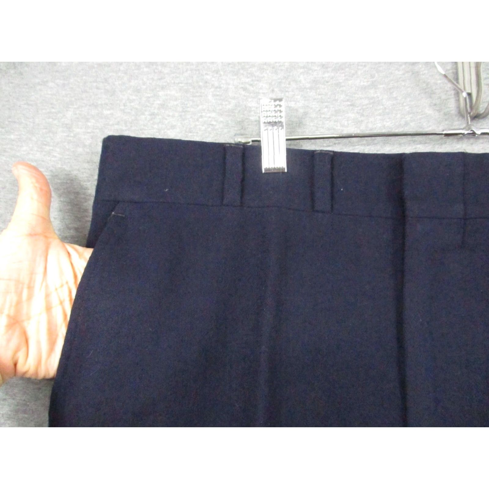 Vintage VINTAGE Corbin Huntington Flannel Pants 34x29 Navy Trousers EUC Mens Straight Wool Front Flat Front Slim Dress Pants Blues 90s Size US 34 / EU 50 - 2 Thumbnail