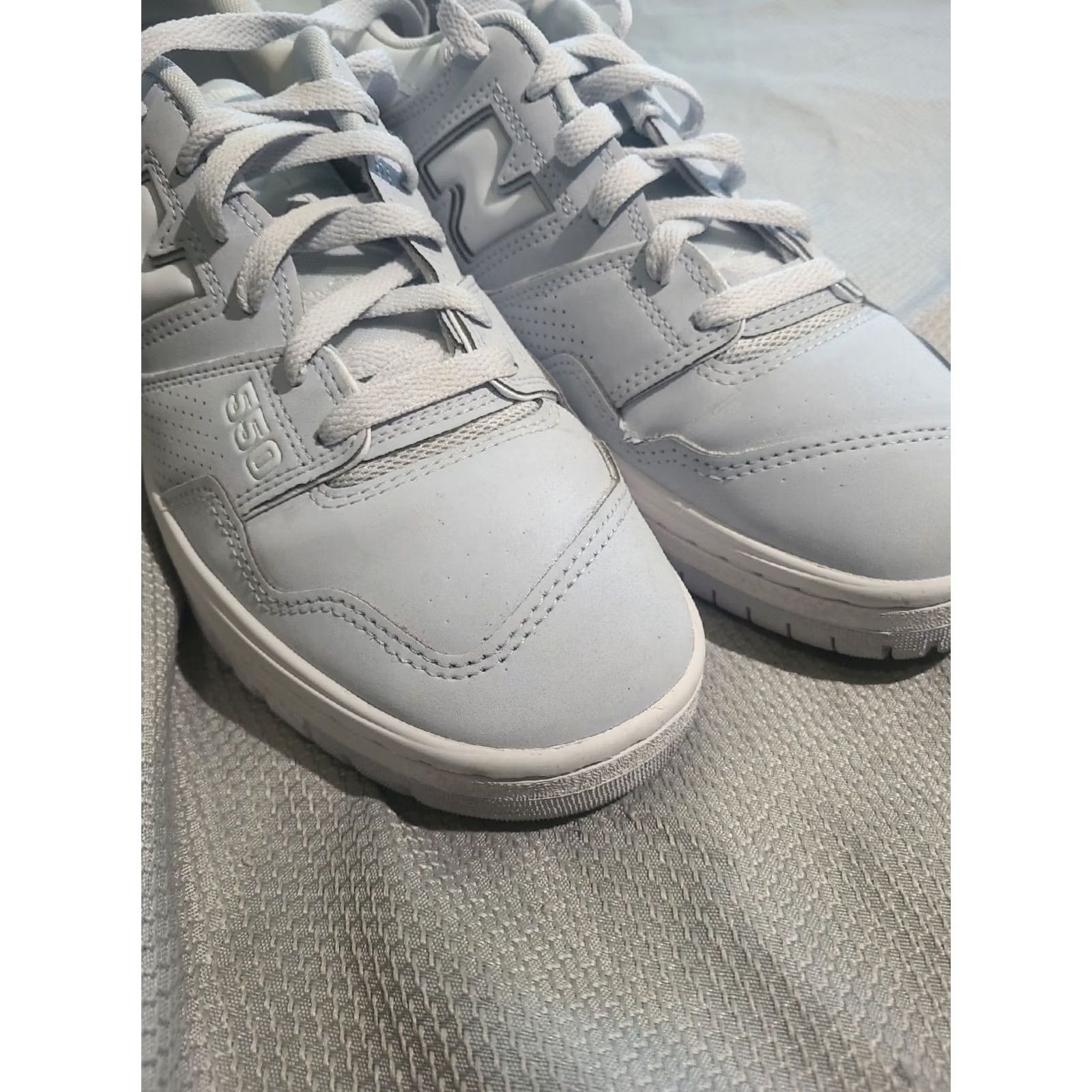 New Balance New Balance 550 Mens Sneaker BB550HSB Leather Granite Gray Blue 9.5 Casual Athletic Shoes Street Style Mens Size US 10 / EU 43 - 4 Thumbnail