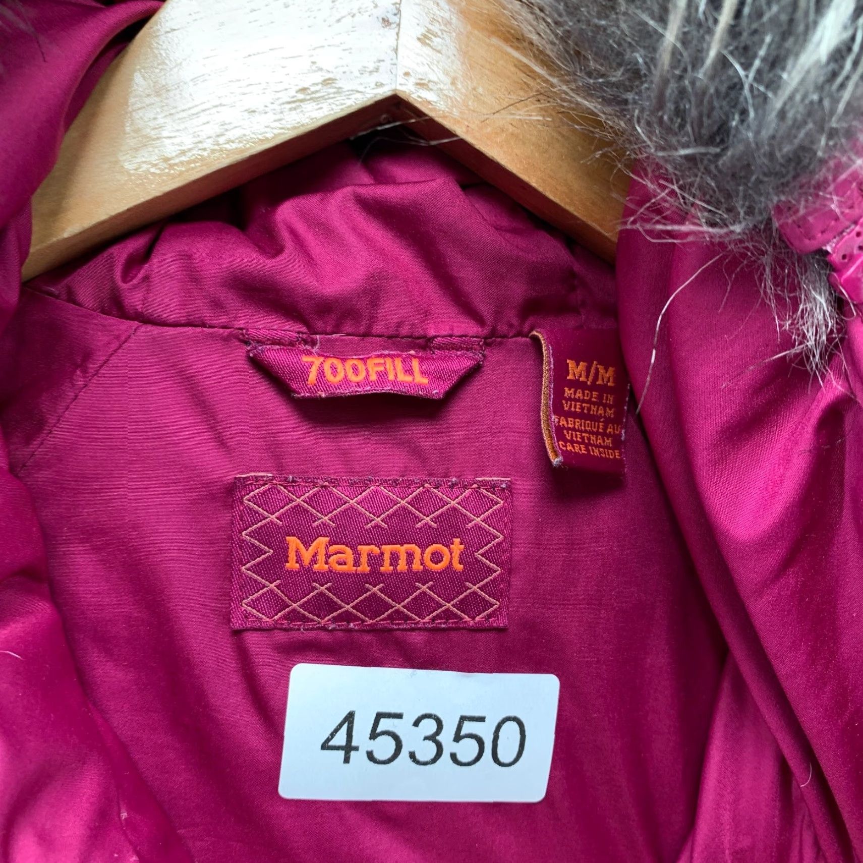 Marmot Marmot 700 Down Puffer Coat Womens Medium Pink Hooded Parka Cross-Check: Outdoor, Winter, Fall, Casual, Travel Size M / US 6-8 / IT 42-44 - 5 Thumbnail