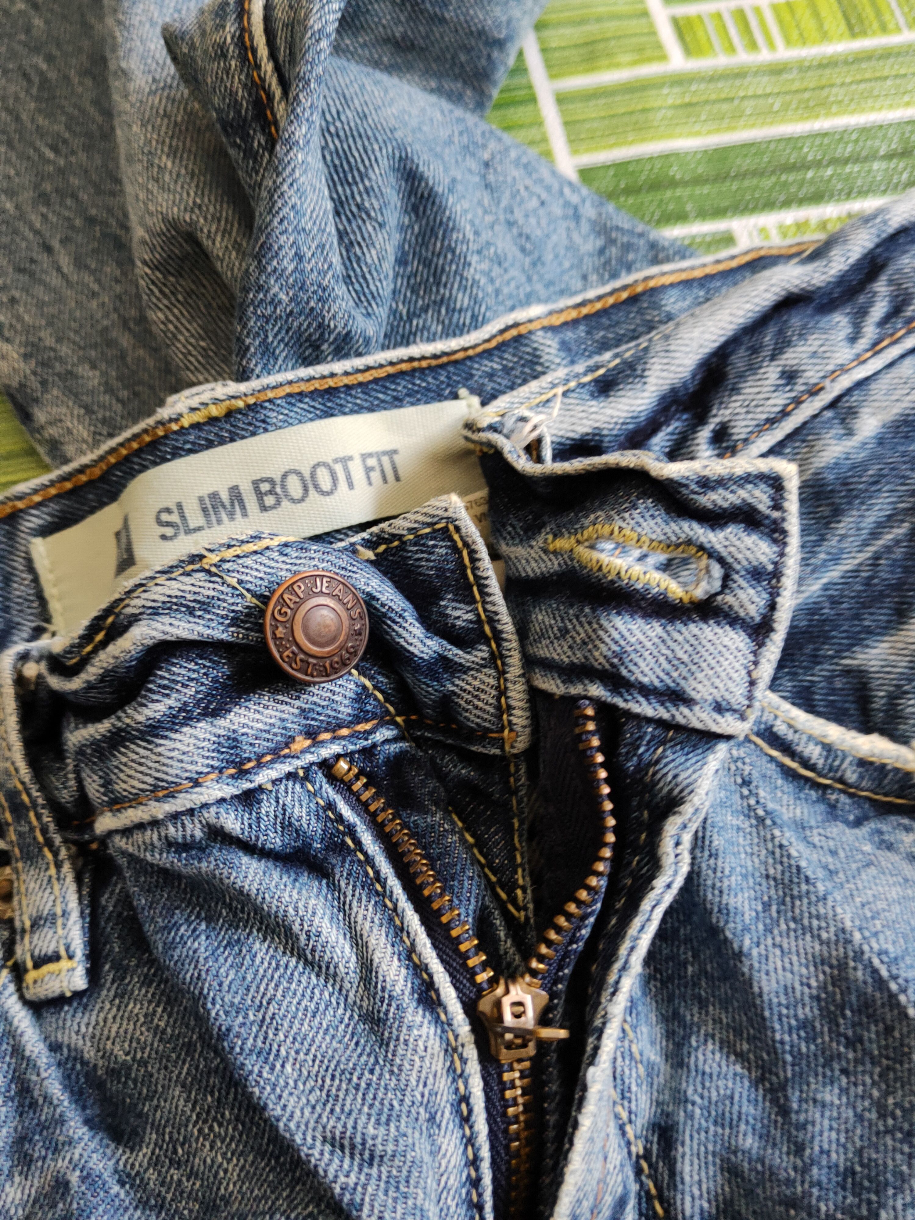 Gap Gap Blue slim boot fit Faded Distressed jeans Denim #S1529 Size 30" / US 8 / IT 44 - 14 Thumbnail