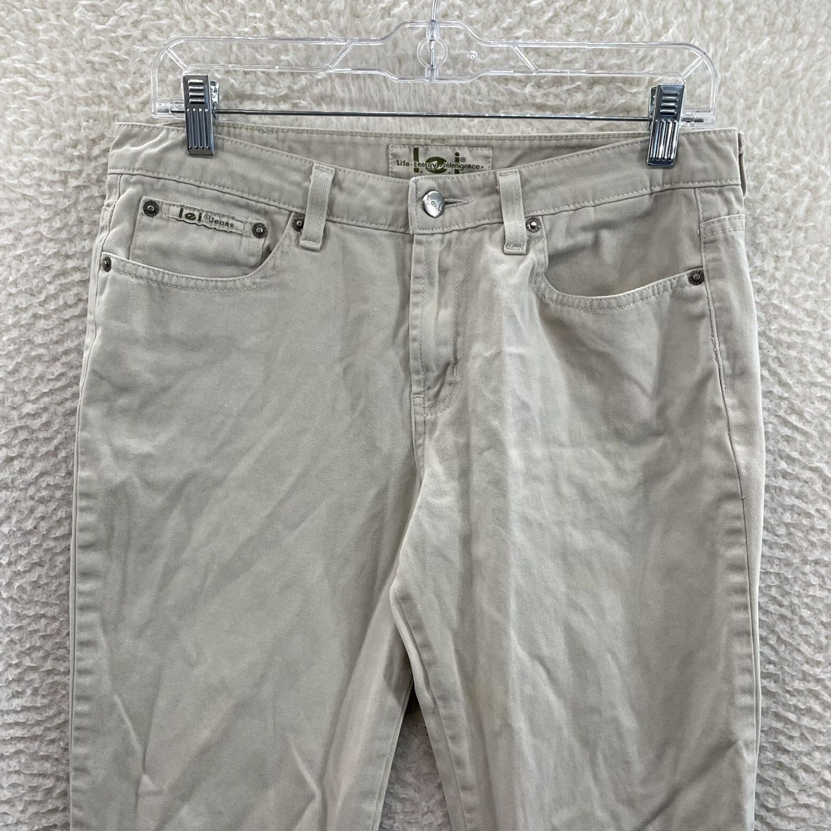 Vintage Y2K Vintage Lei Pants Jeans 12 Beiac Khaki Tan Beige Mid Rise Bootcut Flare Jeans Pant Size 34" / US 12 / IT 48 - 3 Thumbnail