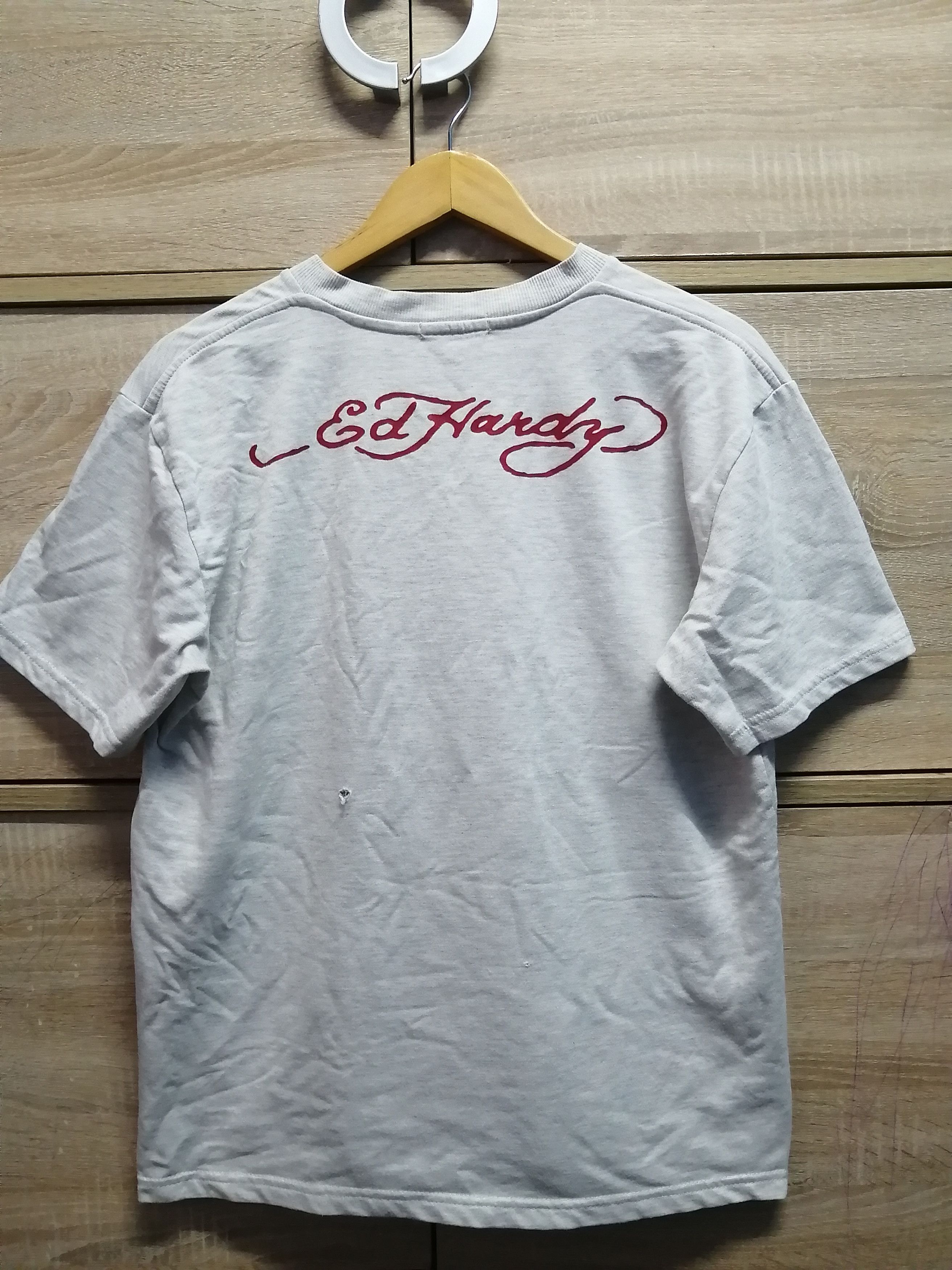 Vintage Thrashed Sun Faded Ed hardy Shirt Distressed Grunge Band Size US L / EU 52-54 / 3 - 2 Thumbnail