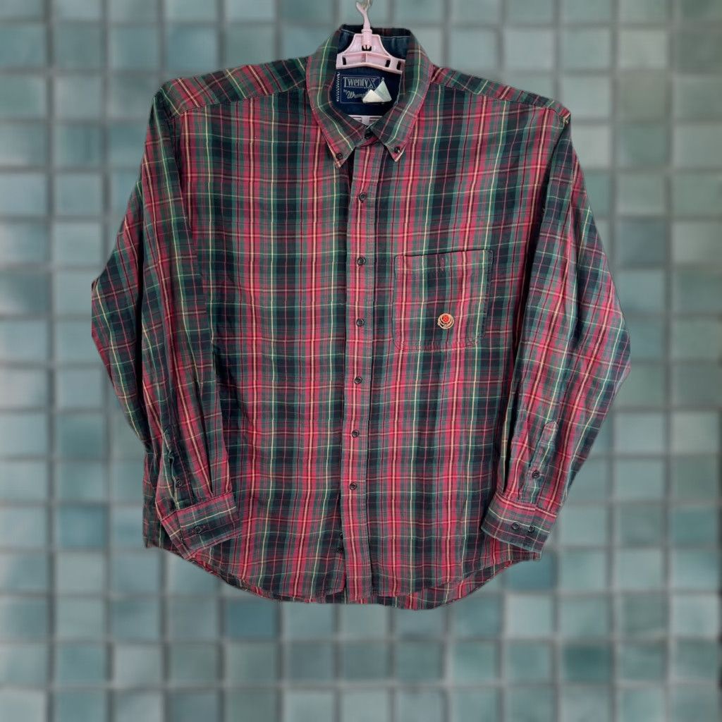 Wrangler Wrangler 20X Plaid Button-Up Shirt Mens 2XL Red Long Sleeve Western Size US XXL / EU 58 / 5 - 1 Thumbnail