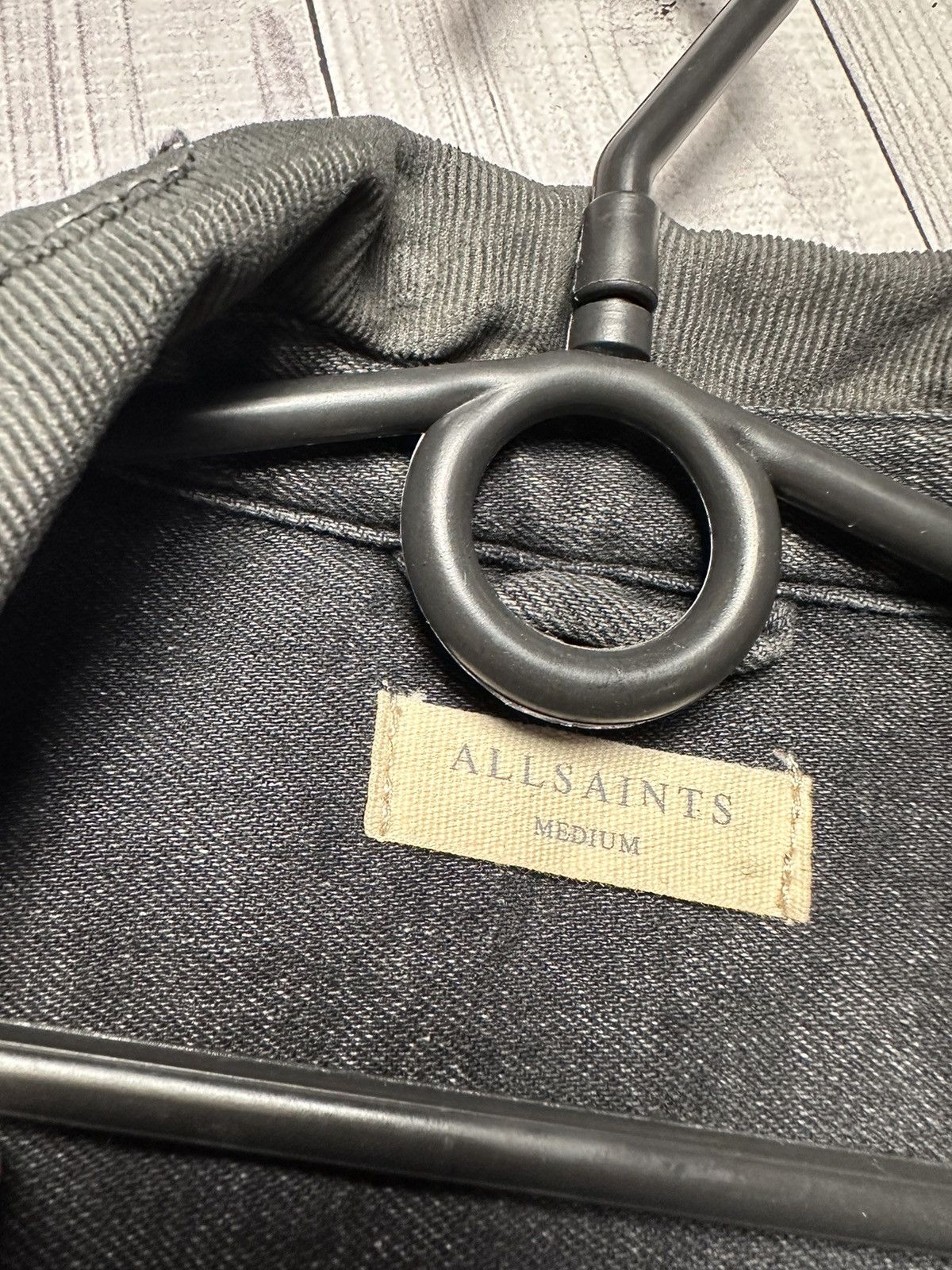 Allsaints × Vintage Vintage Allsaints denim shirt distressed size M grey rare Size US M / EU 48-50 / 2 - 4 Thumbnail