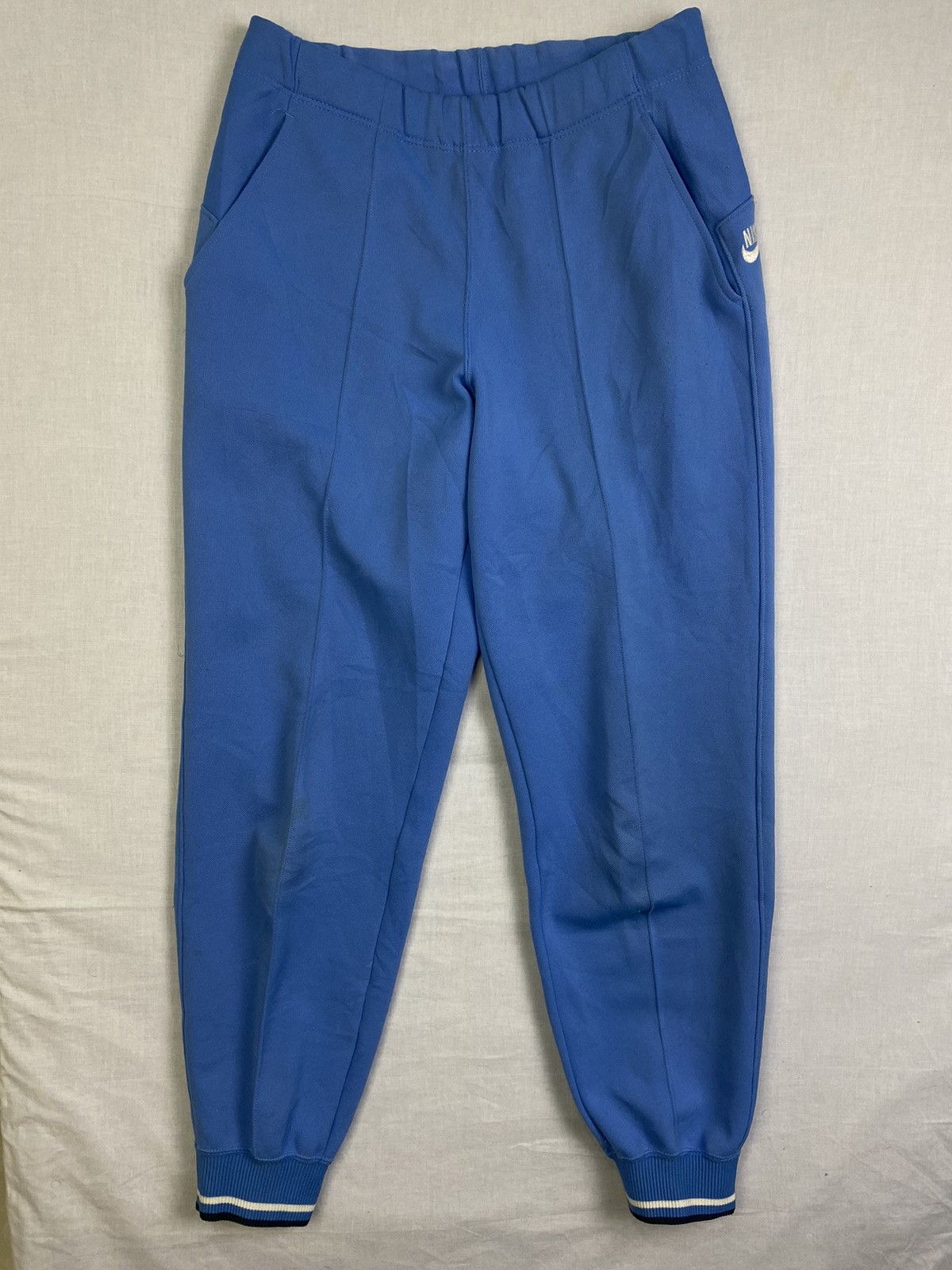 Vintage Vintage Nike 90’s Swoosh Track Pants M Japan Blue Size US 32 / EU 48 - 4 Thumbnail