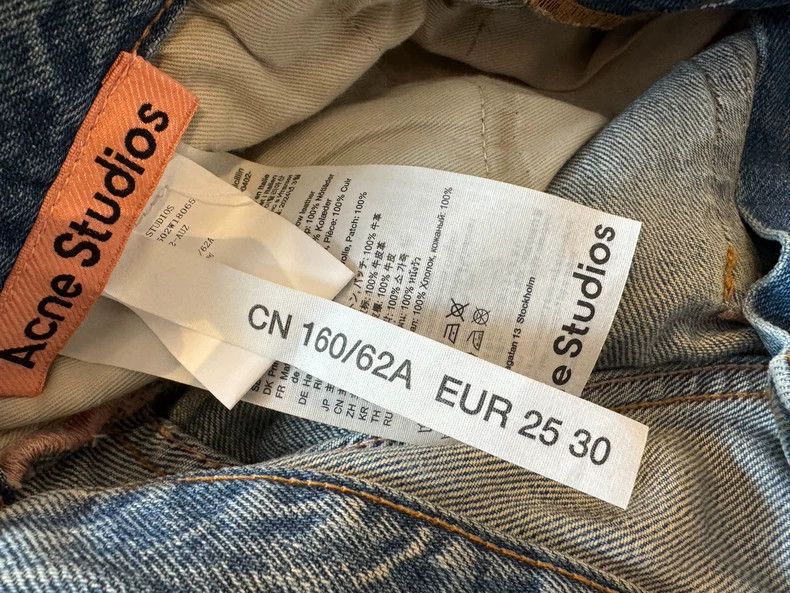 Acne Studios Acne Studios Distressed dyed mid-waist loose, ripped wide- Size US 30 / EU 46 - 4 Thumbnail