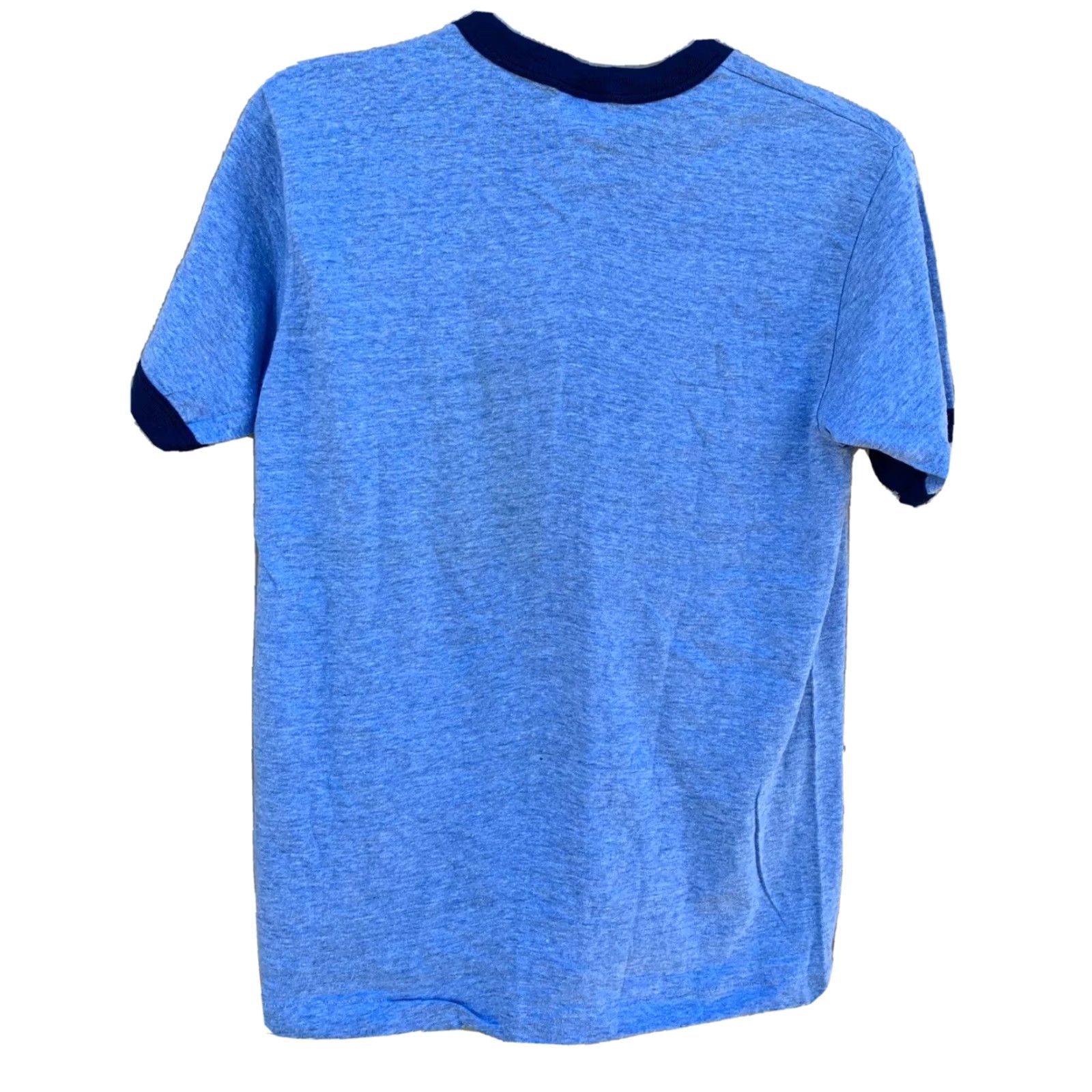 Hanes VINTAGE Heifer Project International Ringer T Shirt M Men Blue 1980s Hanes Poly/Cotton Graphic Tee Size US M / EU 48-50 / 2 - 2 Thumbnail