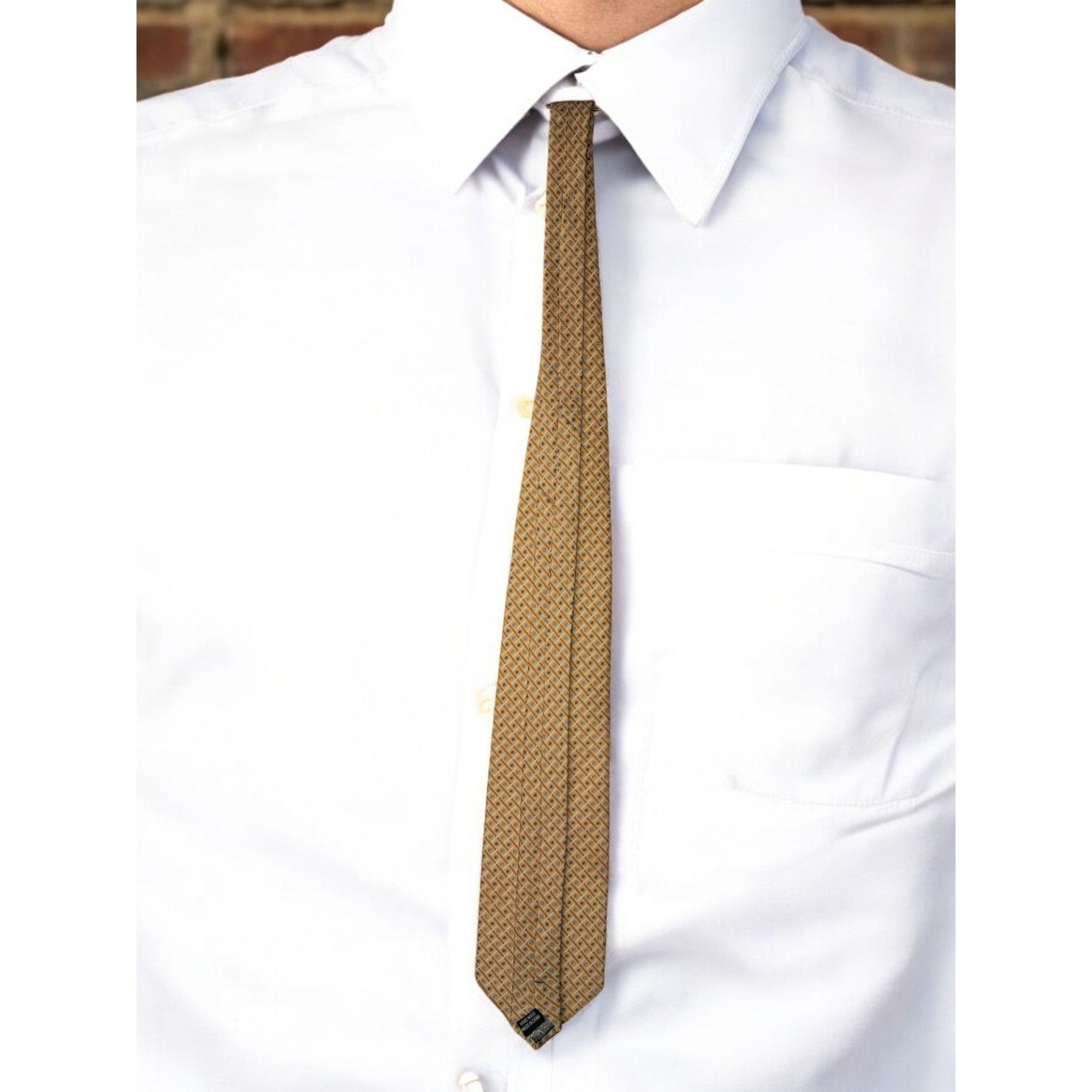 Other Keith Daniels 100% Polyester Tie – Handmade in China, Gold G Size ONE SIZE - 2 Thumbnail