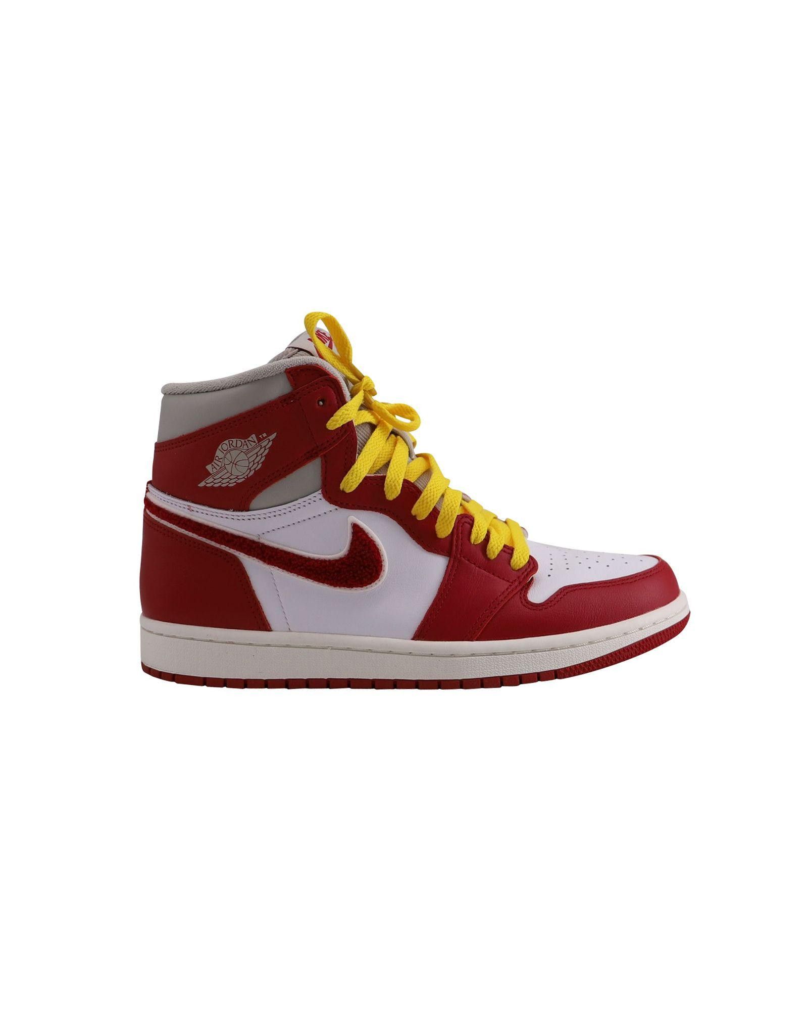 image of Nike Iron Ore/red Varsity Leather High Top Sneakers, Men's (Size 8)